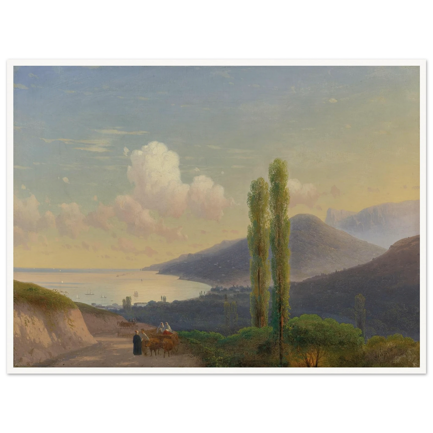 The Road To Gurzuf, Crimea (CIRCA 1878) Art Print | Ivan Konstantinovich Aivazovsky-Quipham Collections