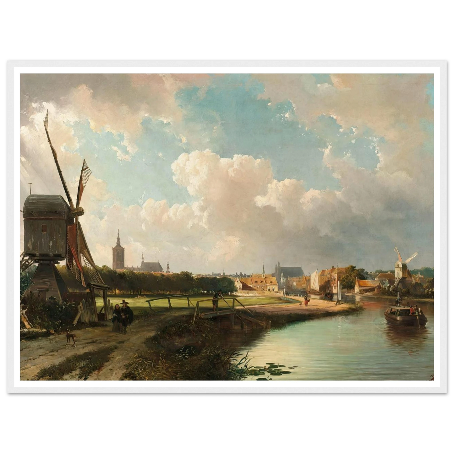 View of The Hague from the Delftse Vaart in the Seventeenth Century (1852) Art Print | Cornelis Springer-Quipham Collections