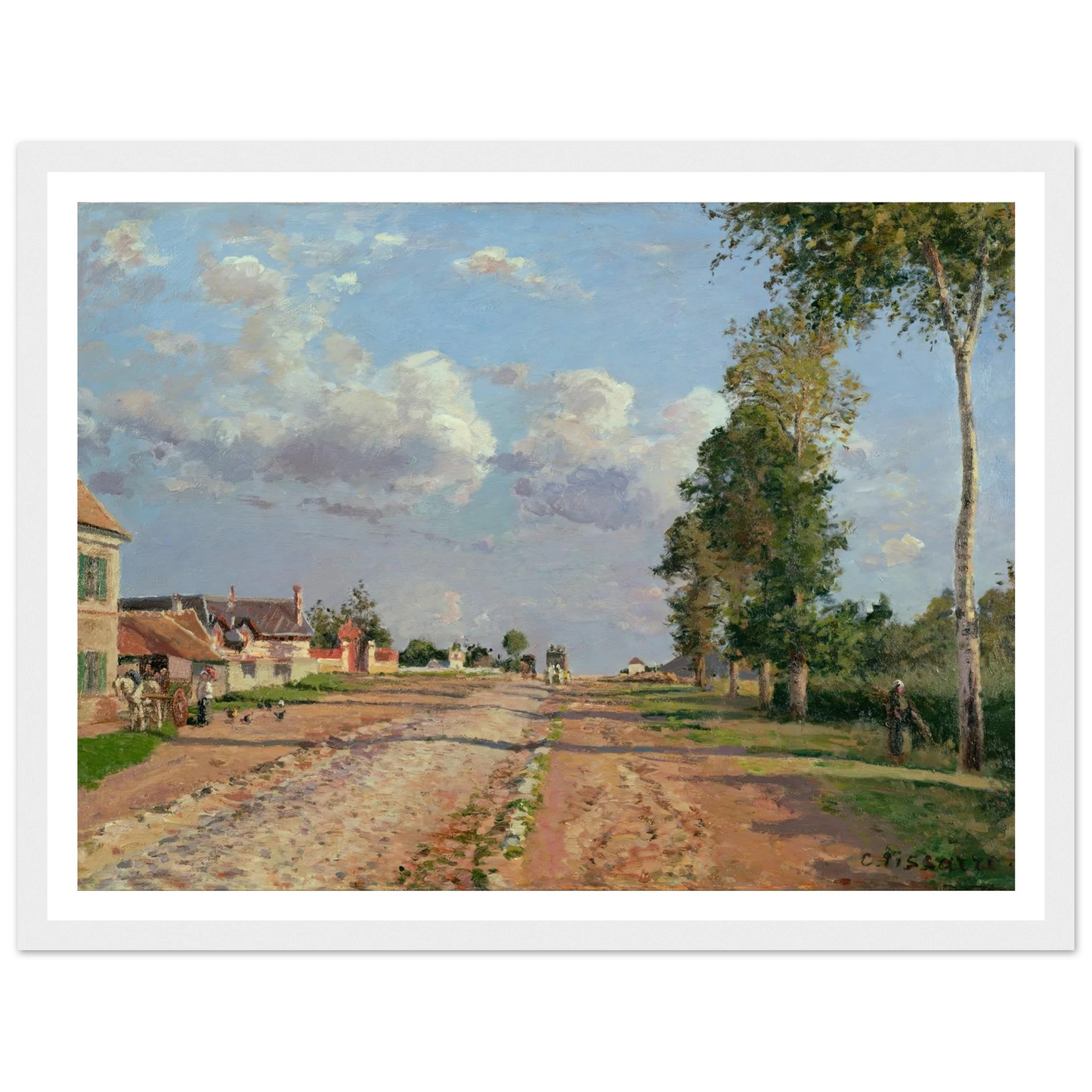 Route de Versailles, Rocquencourt (1871) Art Print | Camille Pissarro-Quipham Collections