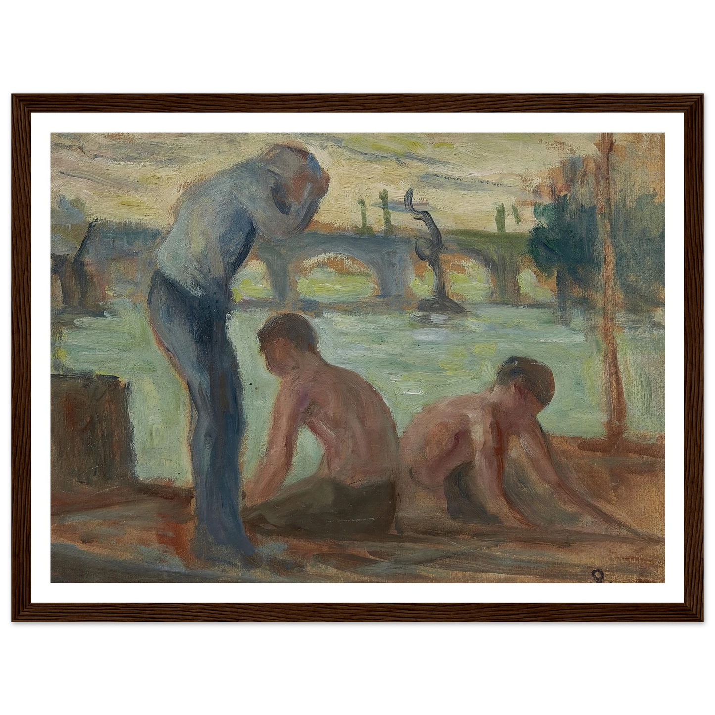 Personnages en bord de Seine Art Print | Maximilien Luce-Quipham Collections