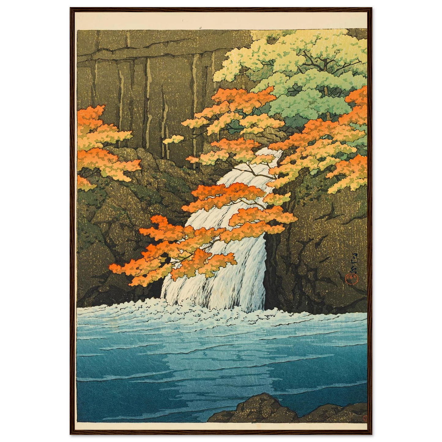 Akame senju taki (Senju Waterfall, Akame) (1951) Art Print | Kawase Hasui-Quipham Collections