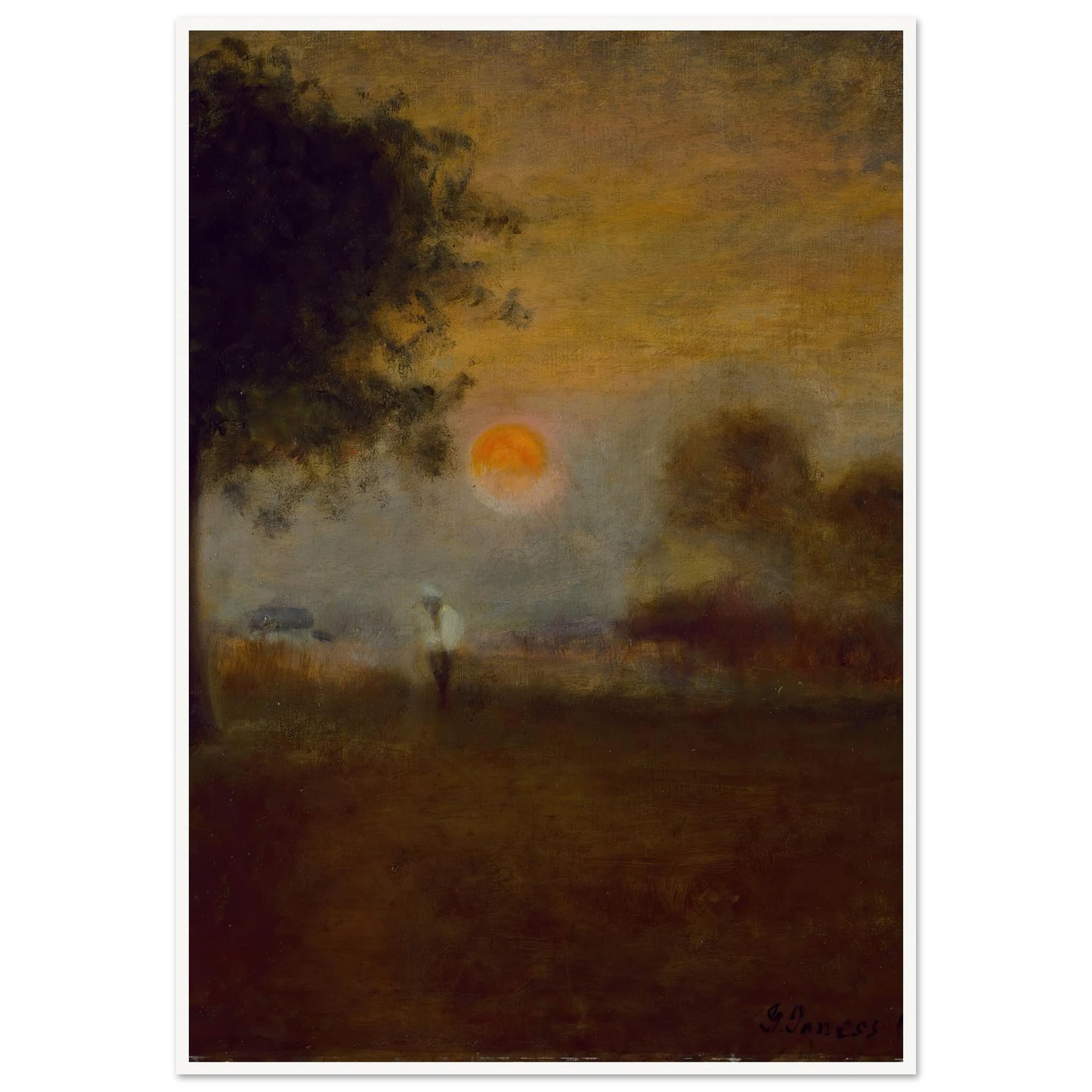 Moonrise (1891) Art Print | George Inness-Quipham Collections