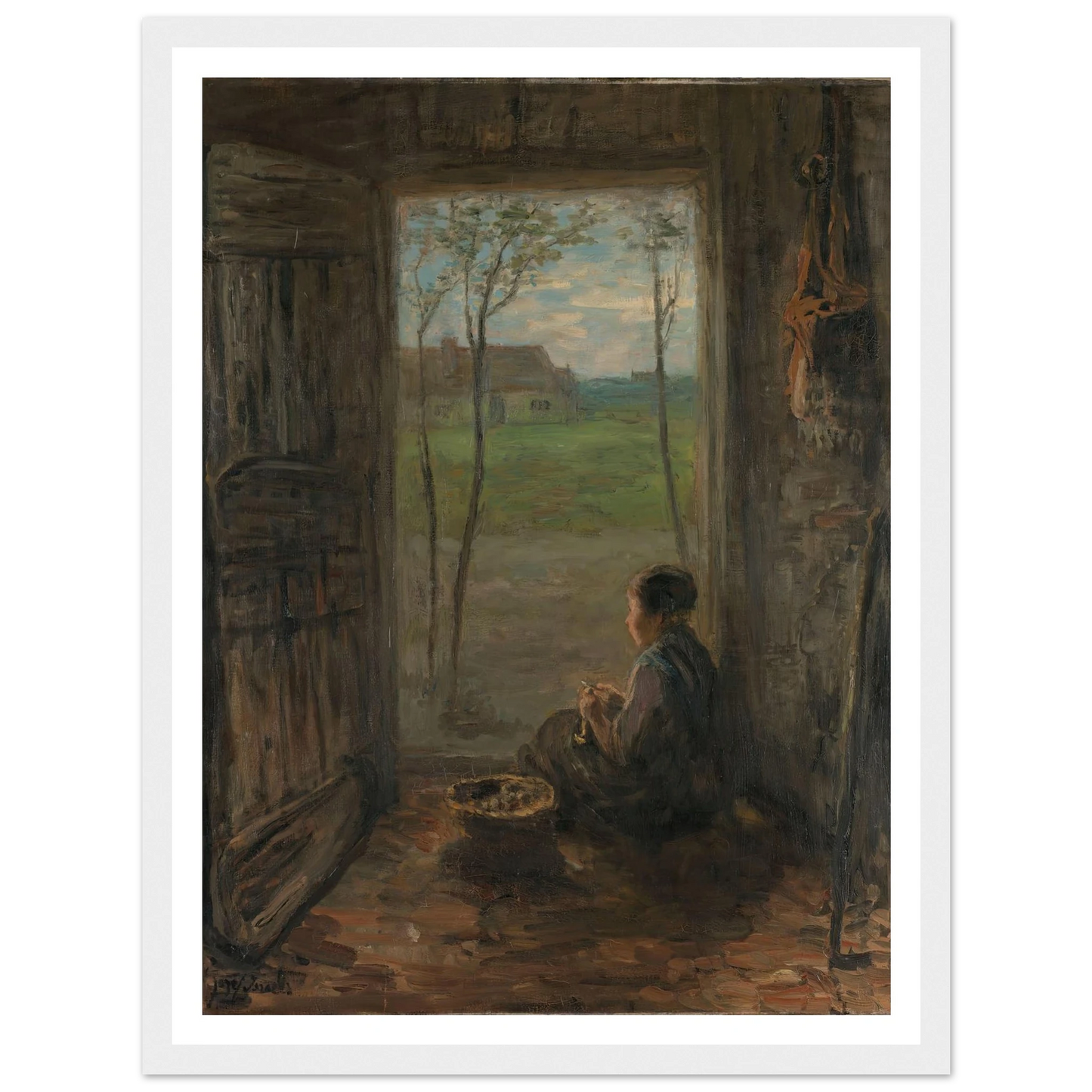 A Laren Scene (1905) Art Print | Jozef Israels-Quipham Collections