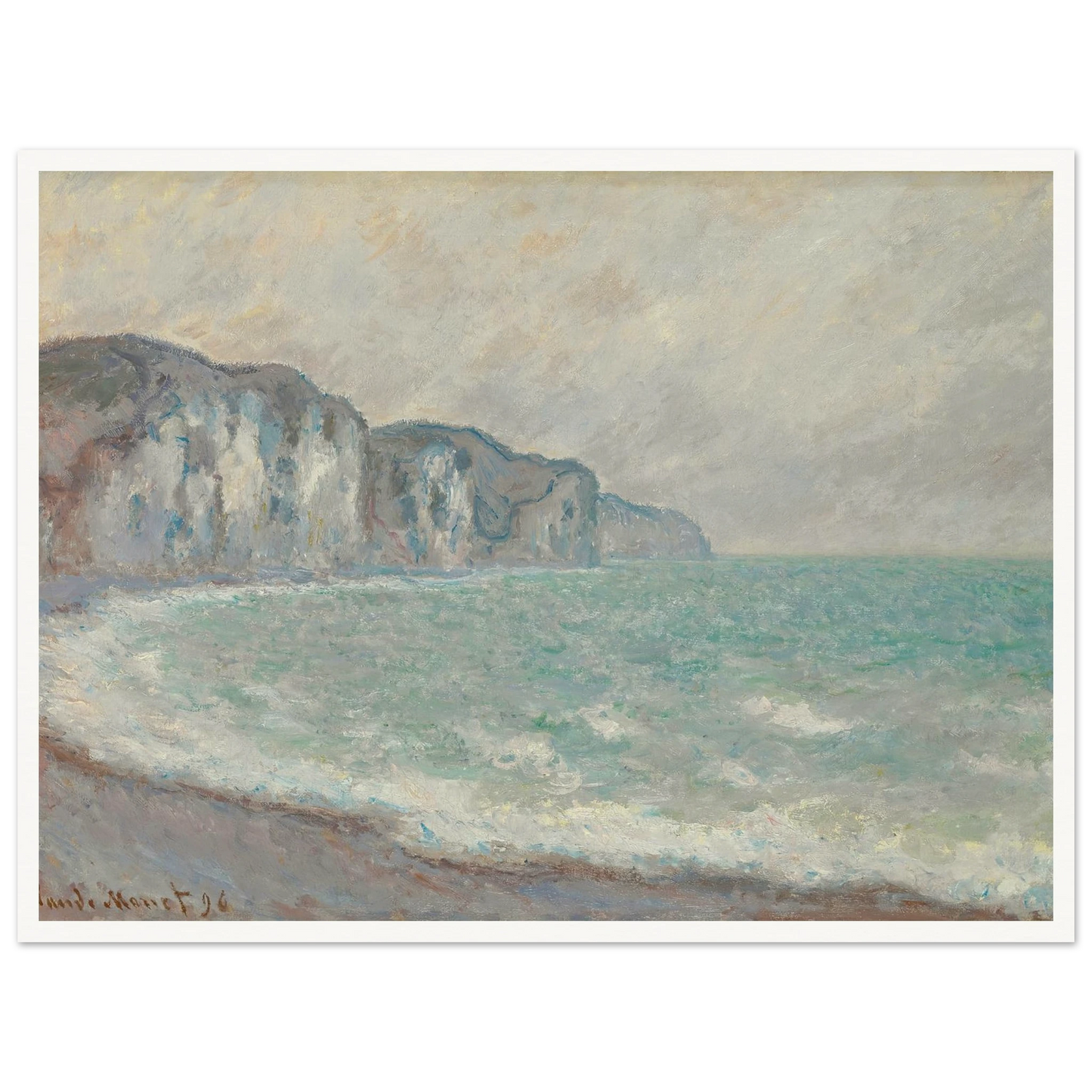Falaise De Pourville (1896) Art Print | Claude Monet-Quipham Collections