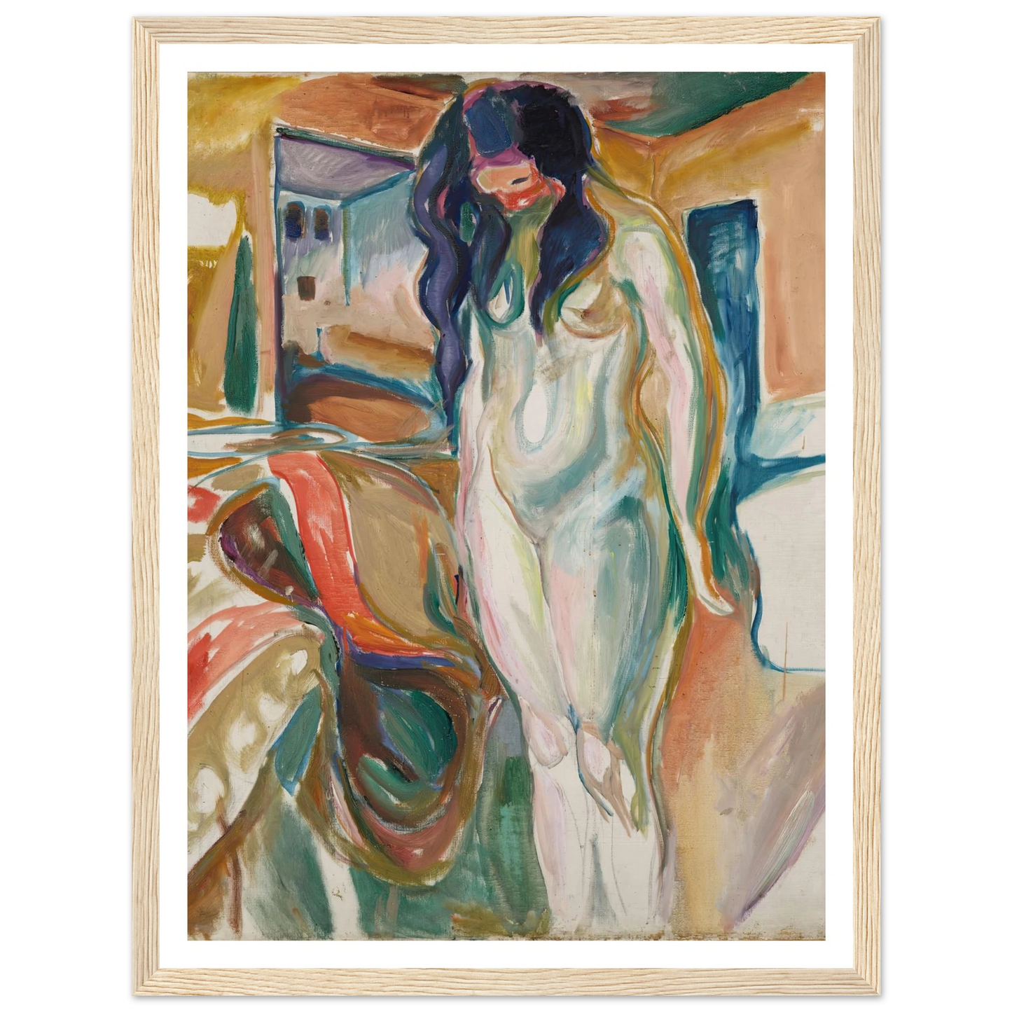 Model by the Wicker Chair (1919–21) Art Print | Edvard Munch-Quipham Collections