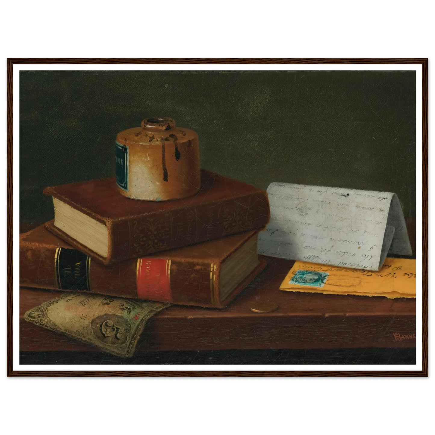 Still Life With Letter To Mr. William Taggart, Esq. (1878) Art Print | William Michael Harnett-Quipham Collections