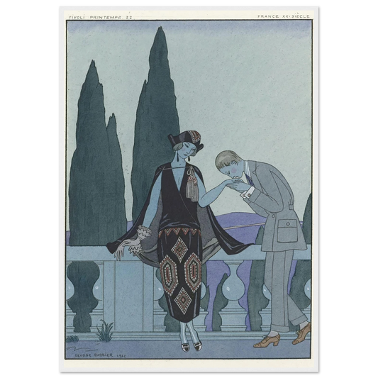 La Villa d’Este ; France XXe siècle (1923) Art Print | George Barbier-Quipham Collections