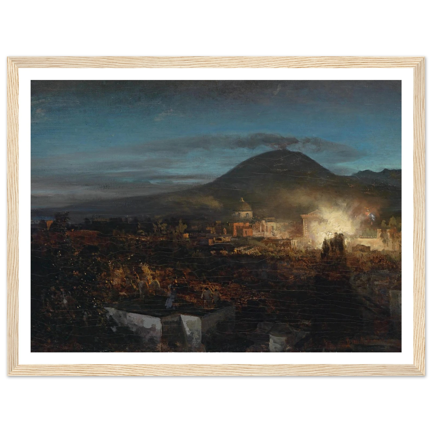 Feuerwerk In Toree Dell Annunziata Art Print | Oswald Achenbach-Quipham Collections