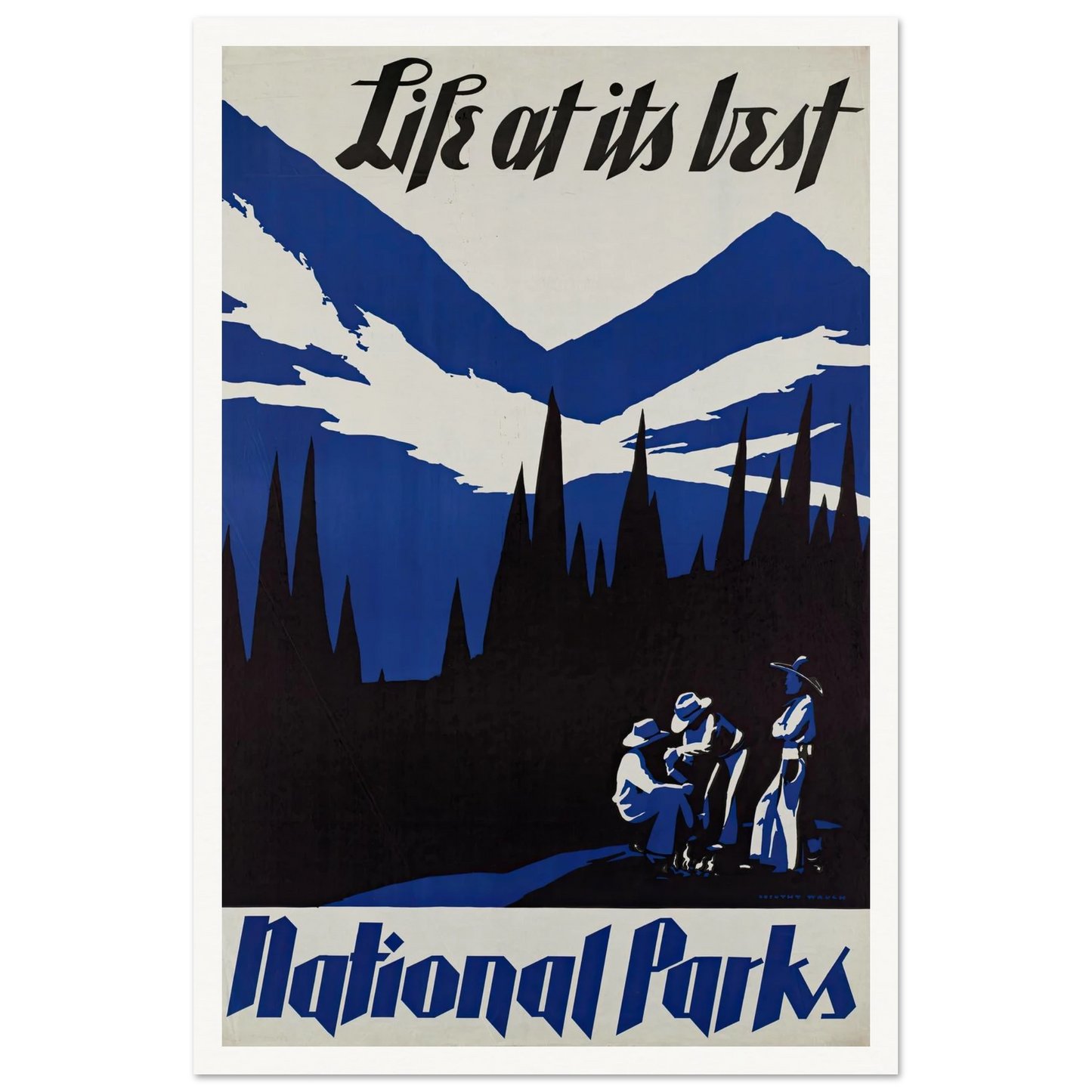 Life at its best. National Parks (ca. 1930–1939) Art Print | Dorothy Waugh-Quipham Collections