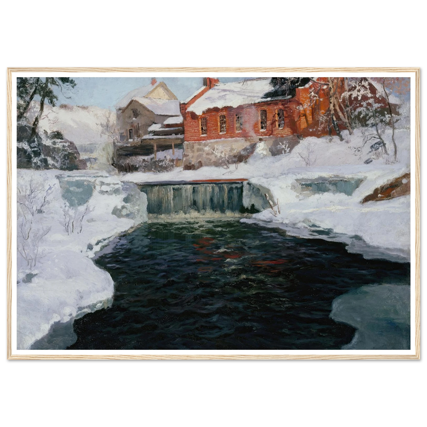 La nouvelle fabrique à Lillehammer (1905 - 1906) Art Print | Frits Thaulow-Quipham Collections