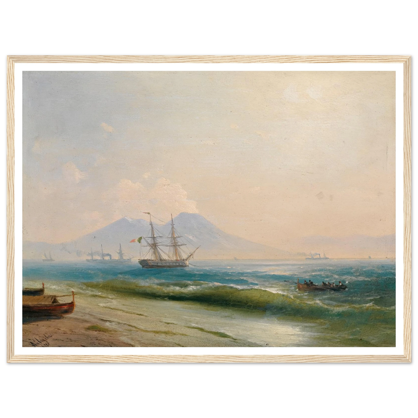 View Of Mount Vesuvius (1878) Art Print | Ivan Konstantinovich Aivazovsky-Quipham Collections