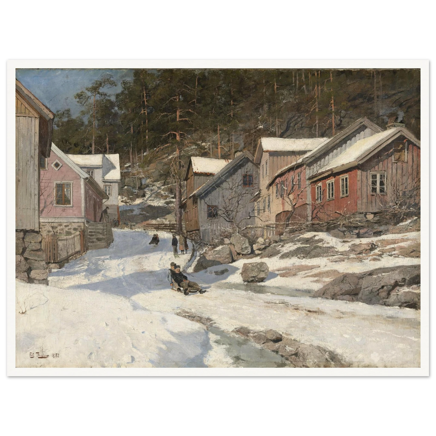 Street in Kragerø (1882) Art Print | Frits Thaulow-Quipham Collections