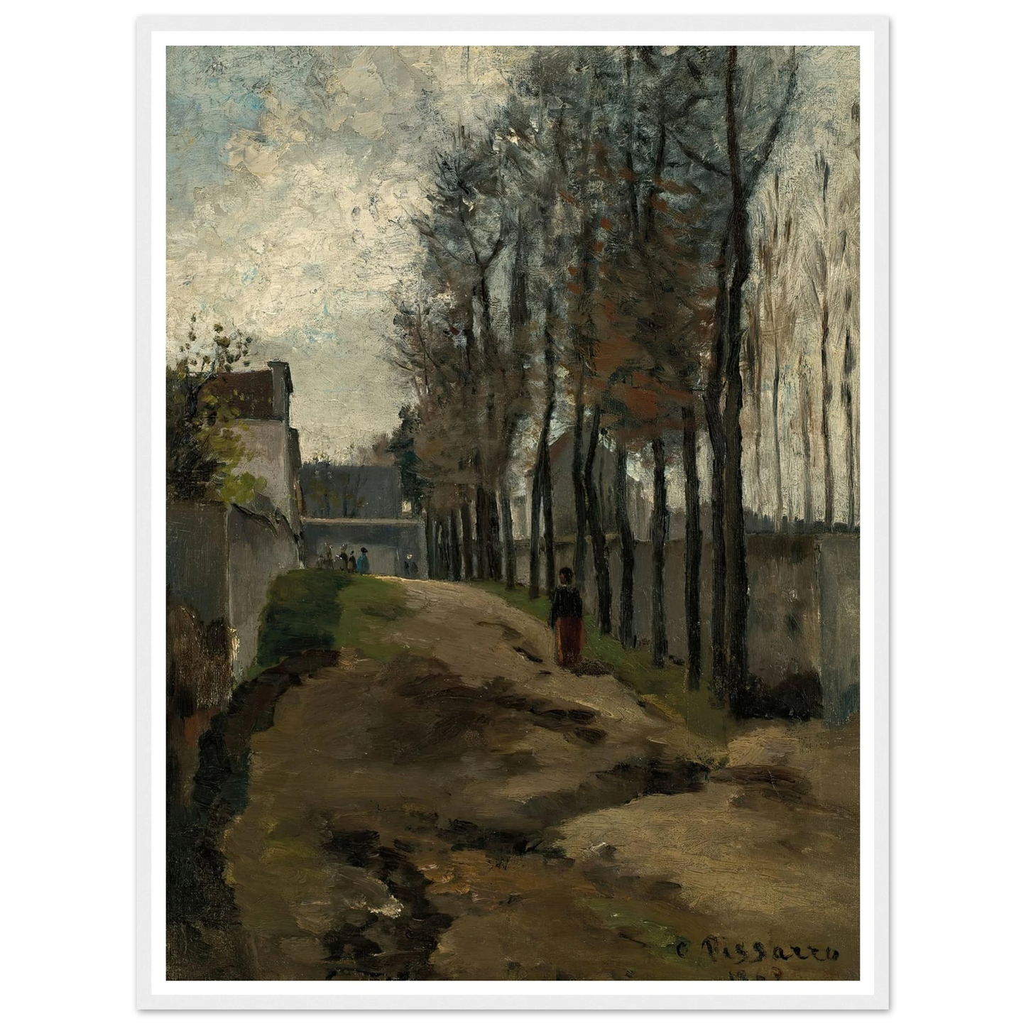 Le Chemin, paysage hivernal (1862) Art Print | Camille Pissarro-Quipham Collections