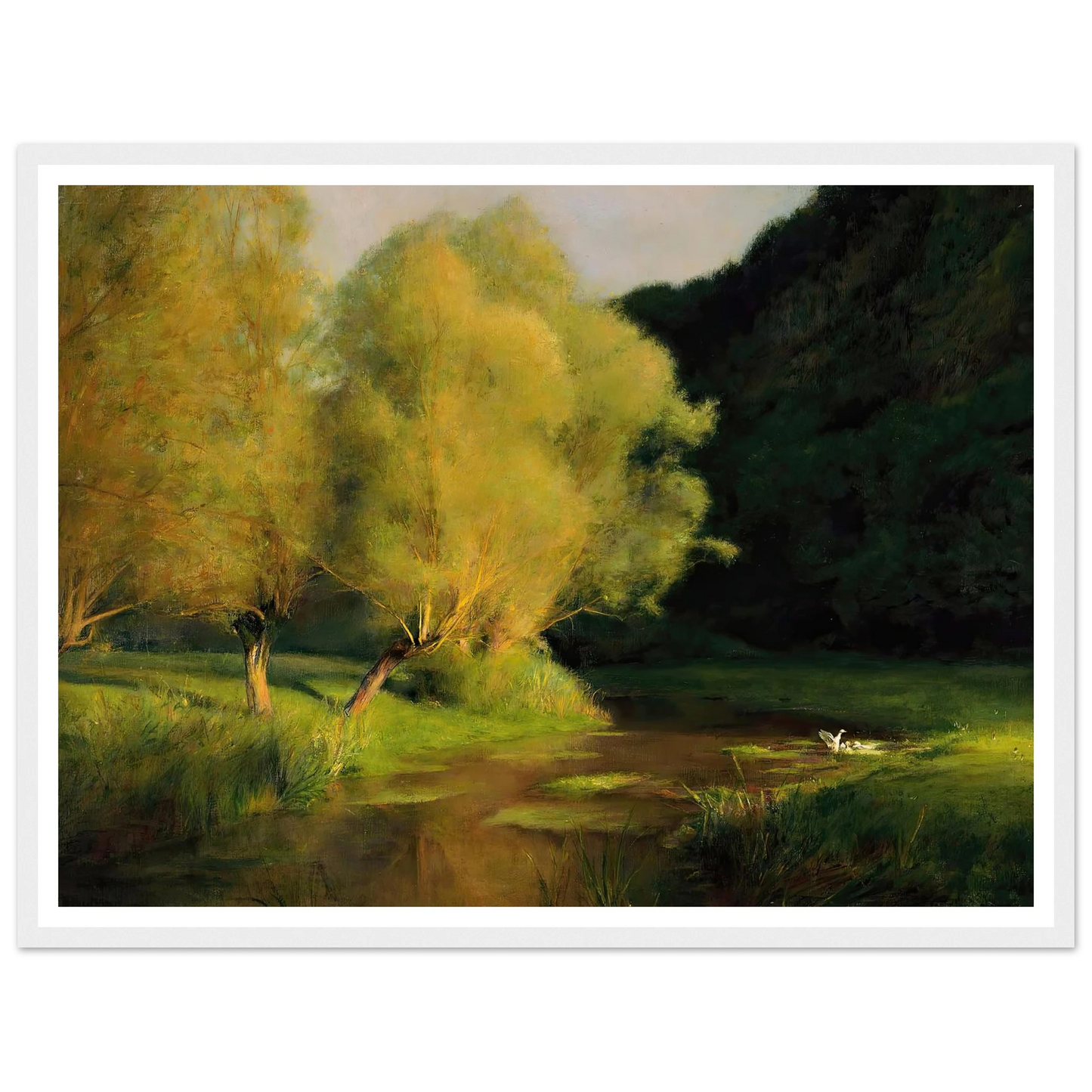 Willows by a Stream (1908) Art Print | Pascal Adolphe Jean Dagnan Bouveret-Quipham Collections