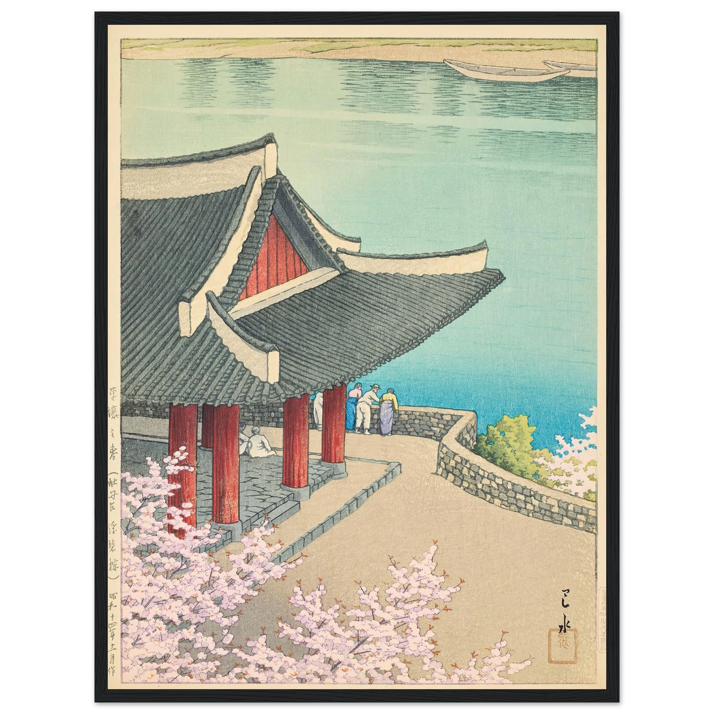 Heijo no haru, Botandai Fusekiro (Spring at Pubyong Pavilion, Modan Viewpoint, Pyongyang) (1939) Art Print | Kawase Hasui-Quipham Collections