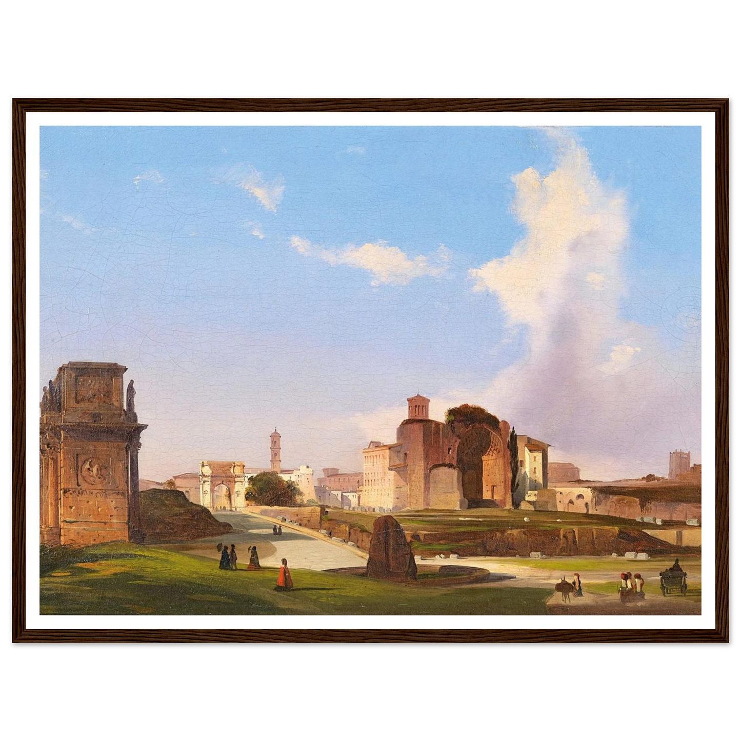 A View Of The Roman Forum With The Arch Of Constantine Art Print | Ippolito Caffi-Quipham Collections
