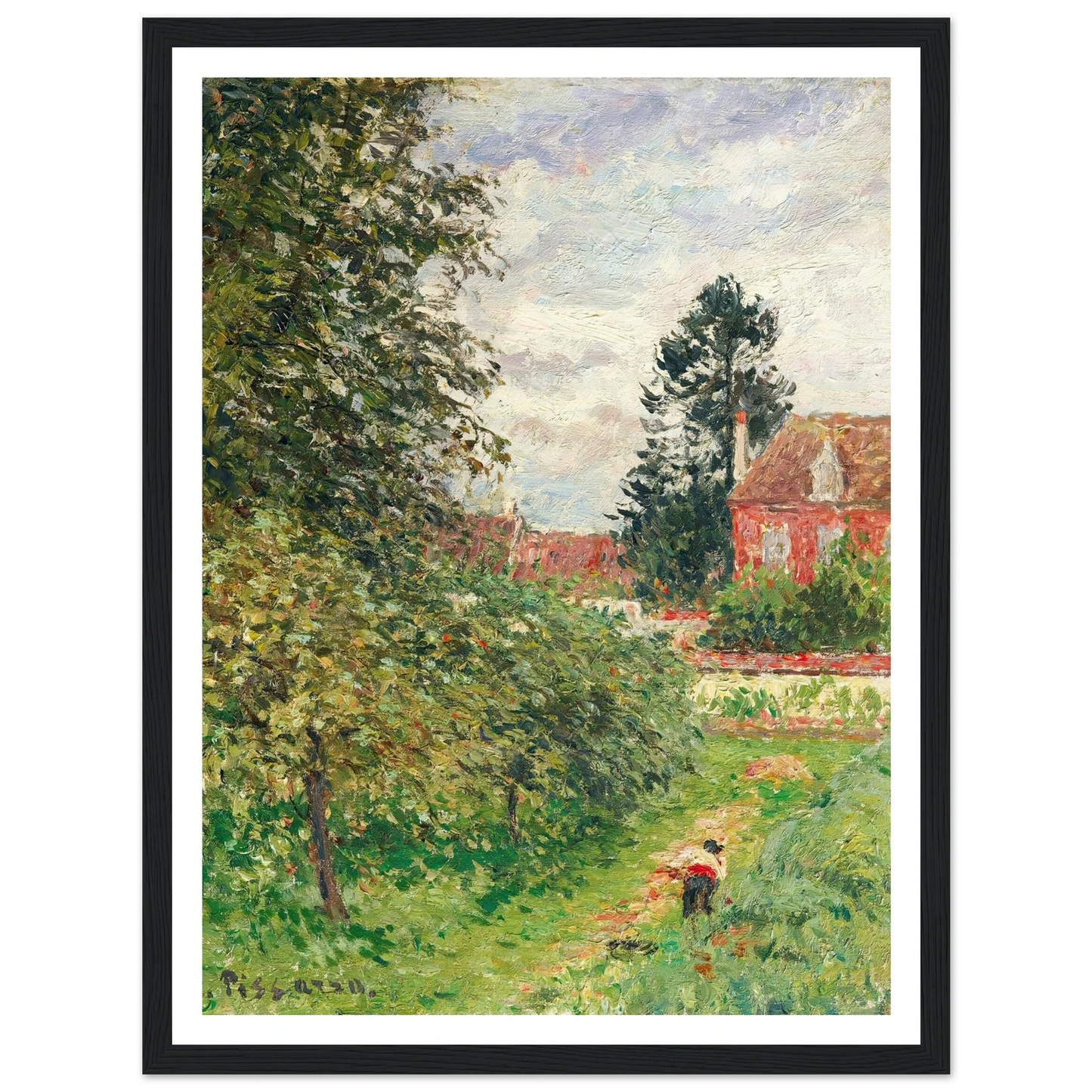 La Maison Des Anglais, Éragny (circa 1902) Art Print | Camille Pissarro-Quipham Collections
