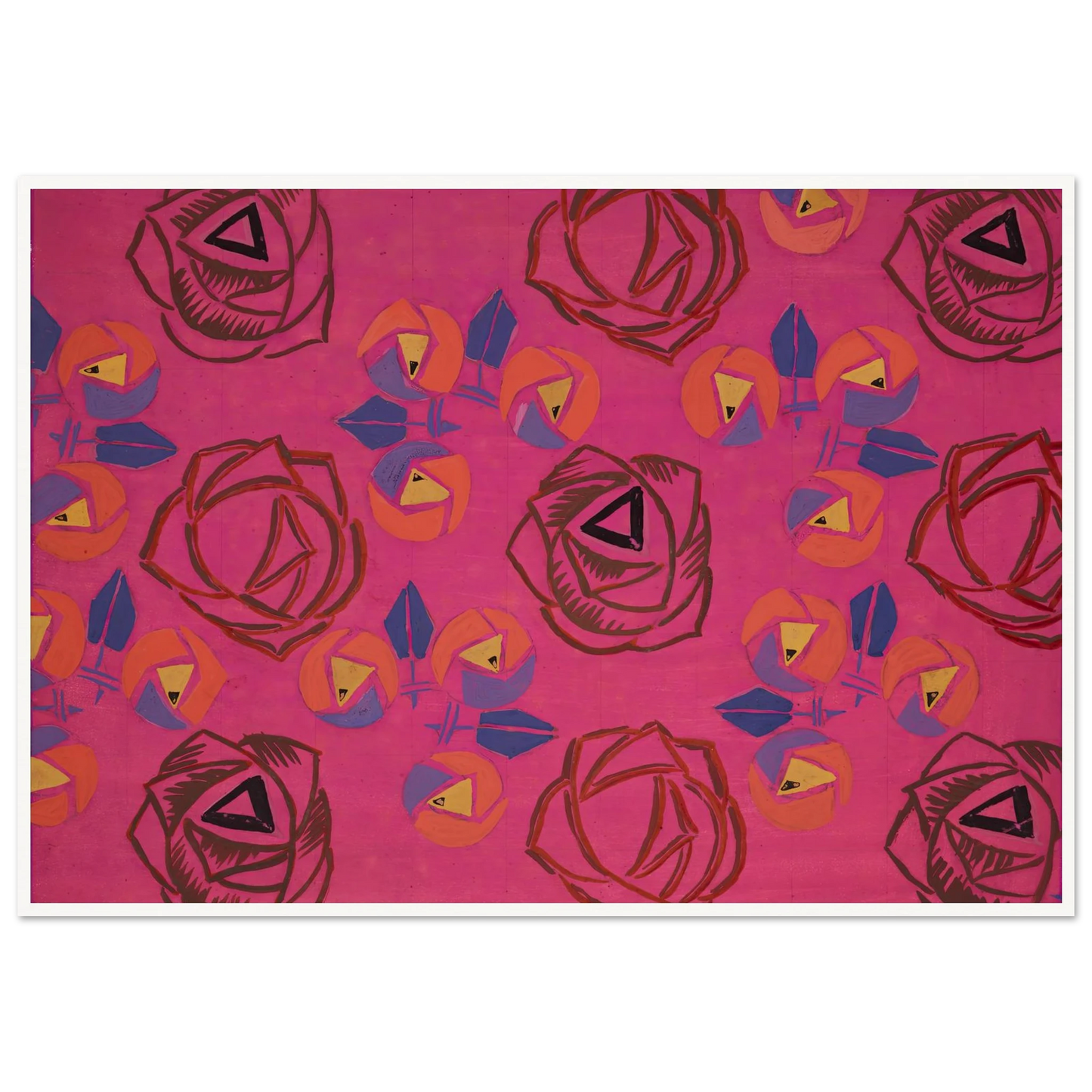 Untitled (Textile design no V) (circa 1925) Art Print | Frances Hodgkins-Quipham Collections