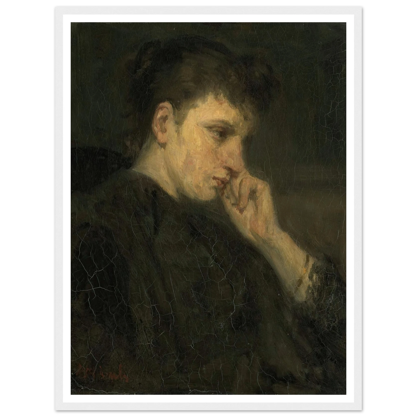 ‘Malancholy’ (1880 - 1899) Art Print | Jozef Israels-Quipham Collections