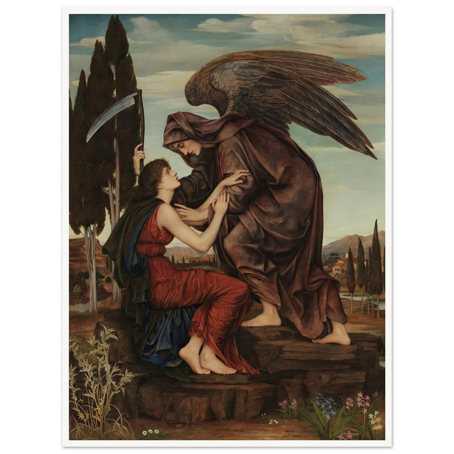 Angel of death (1881) Art Print | Evelyn de Morgan-Quipham Collections