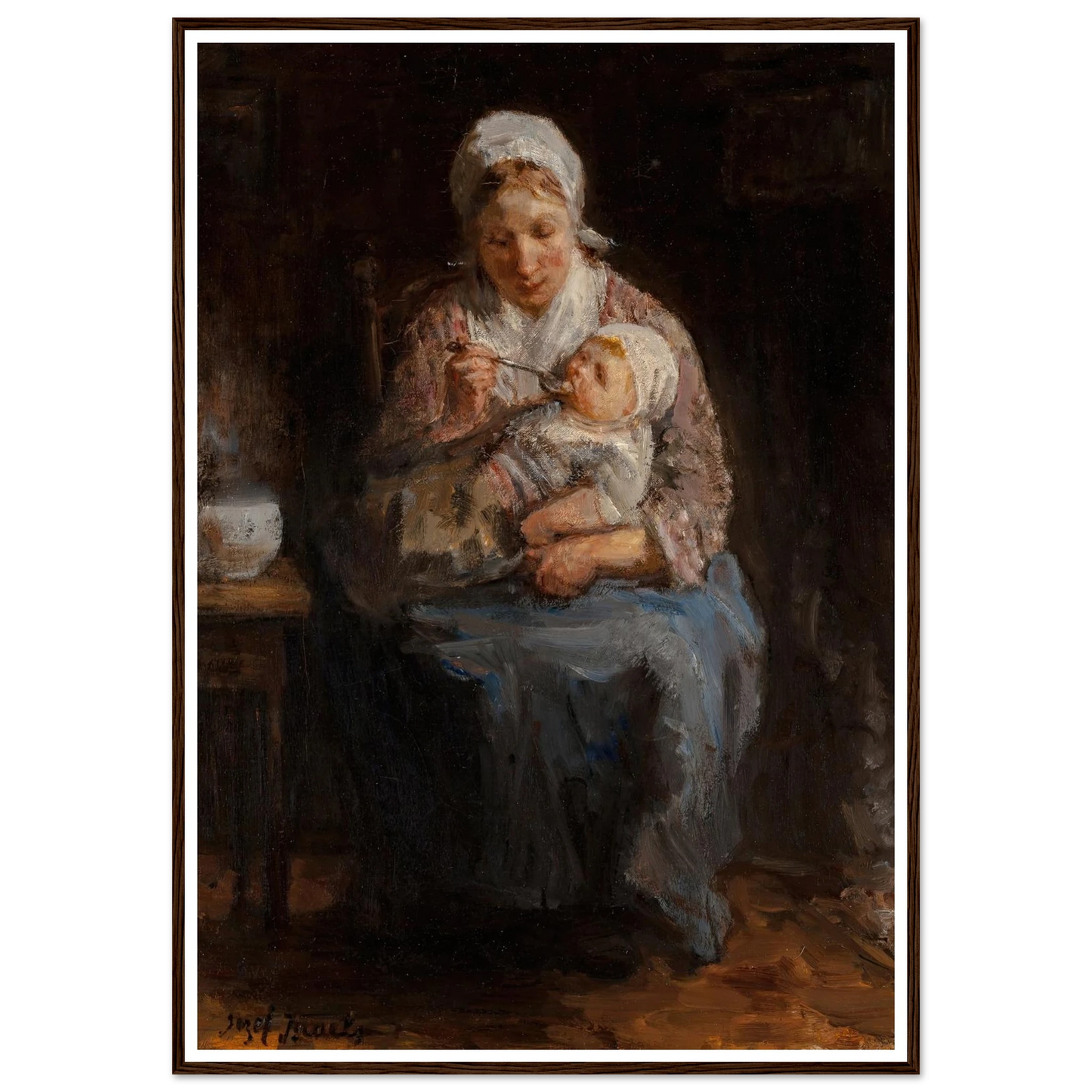 Sollicitude maternelle (Maternal solicitude) Art Print | Jozef Israels-Quipham Collections