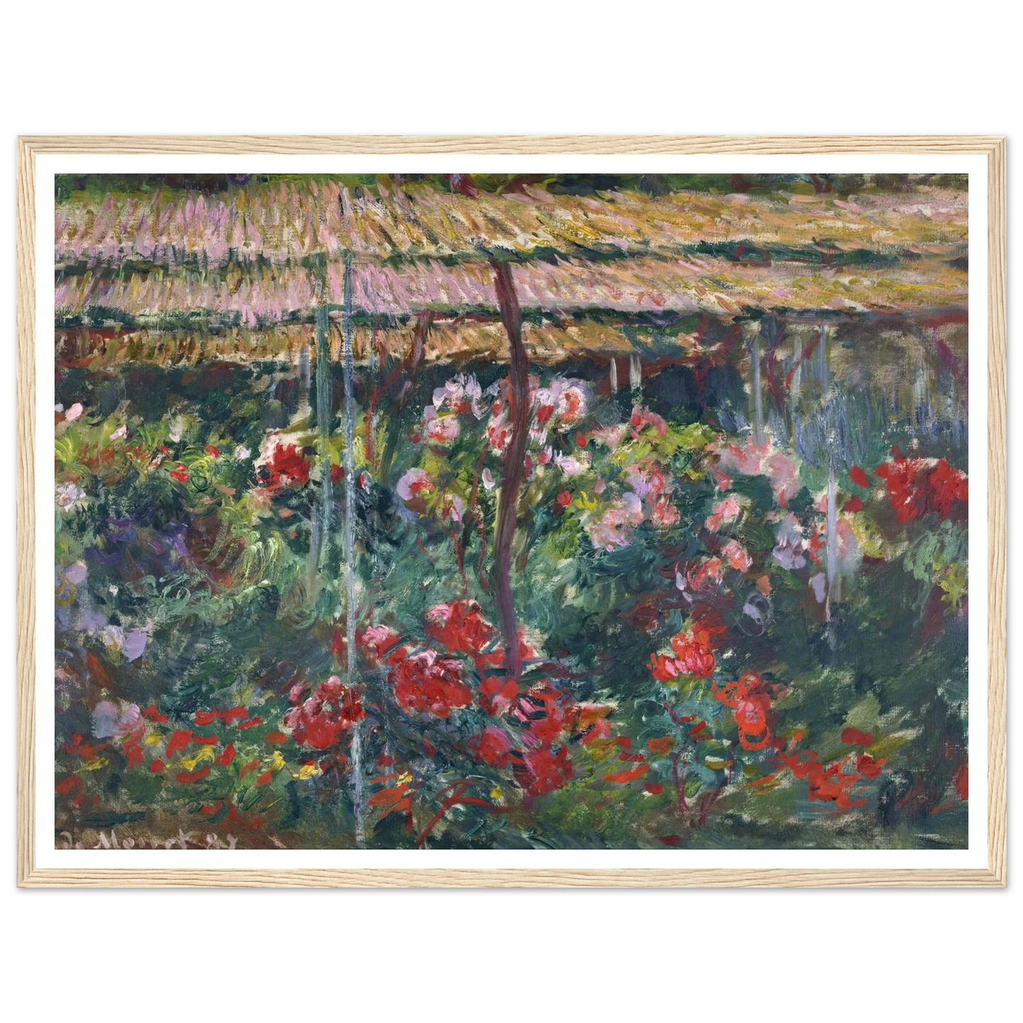 Peony Garden (1887) Art Print | Claude Monet-Quipham Collections