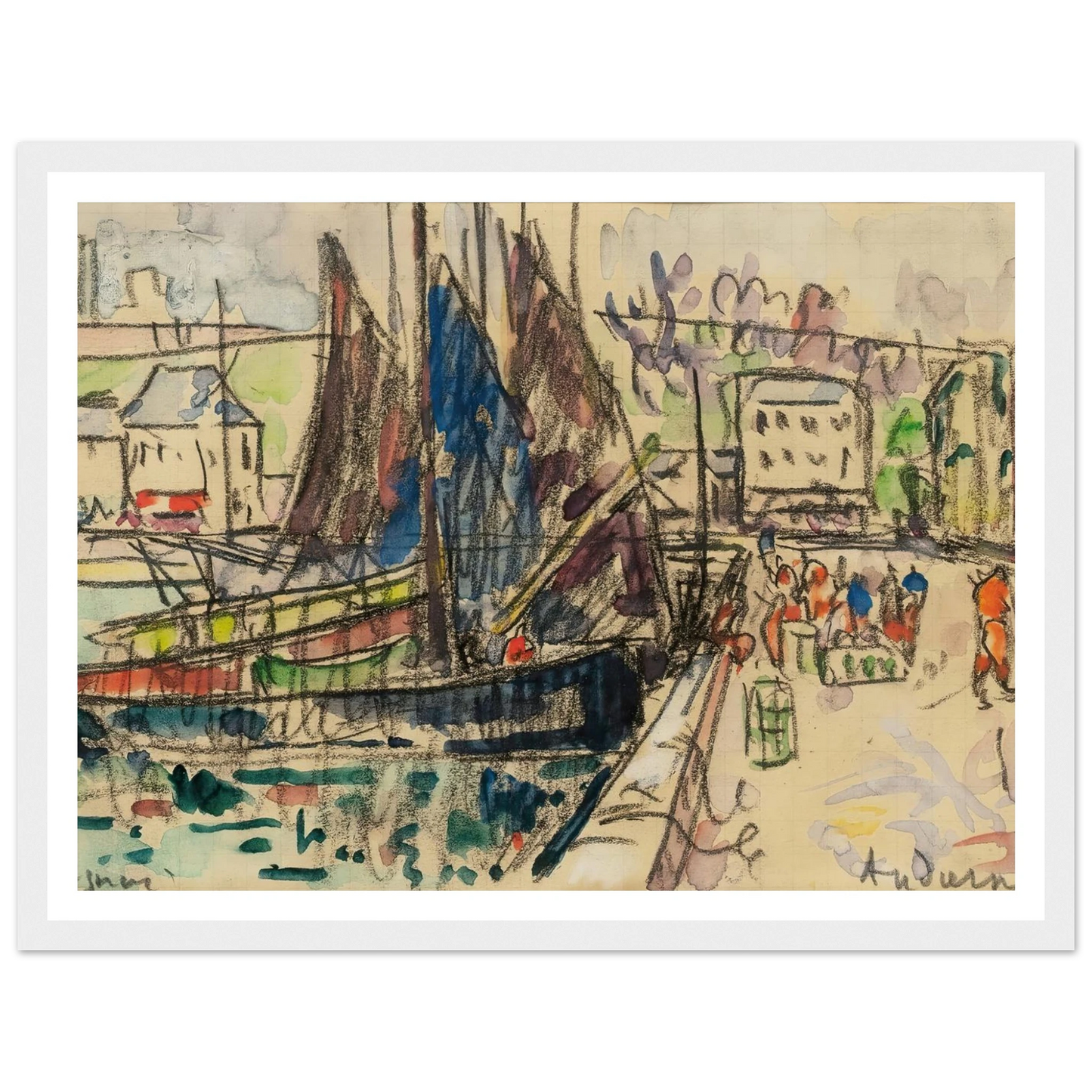 Audierne (1927) Art Print | Paul Signac-Quipham Collections