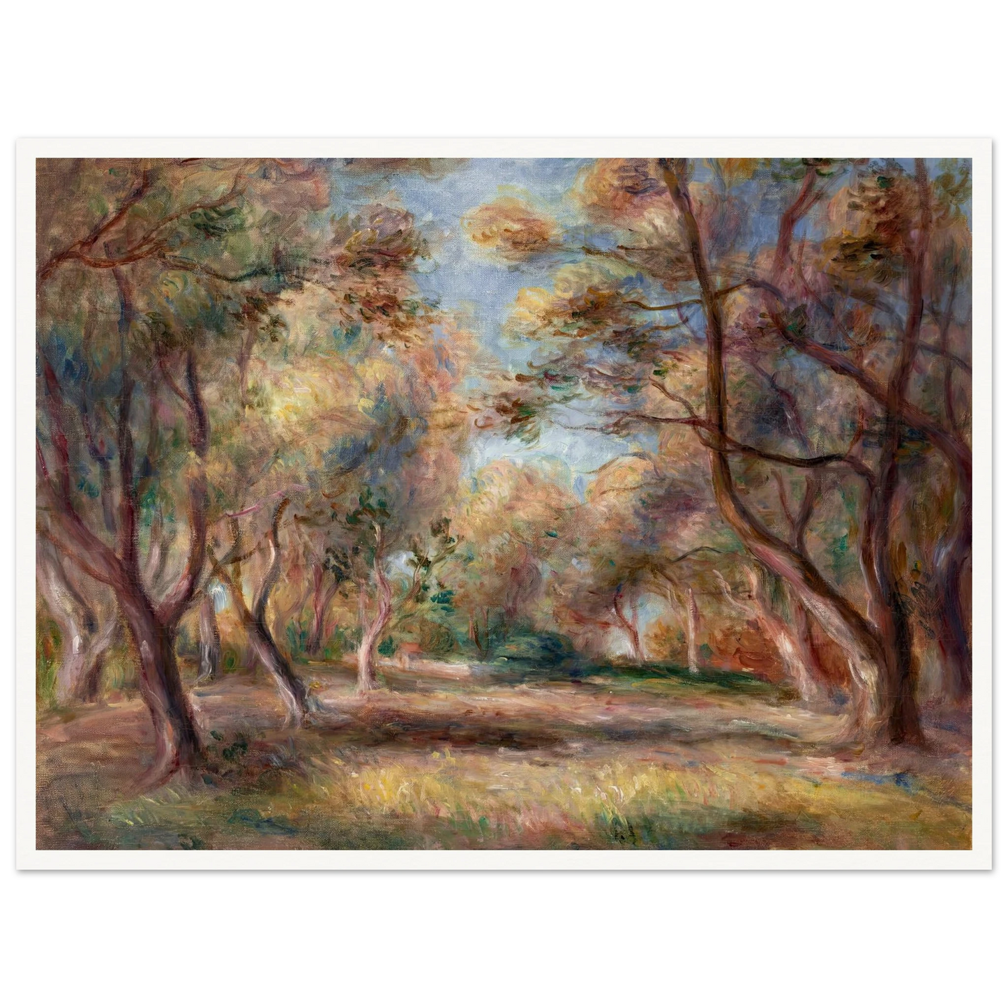 Les oliviers à Cagnes Art Print | Pierre Auguste Renoir-Quipham Collections