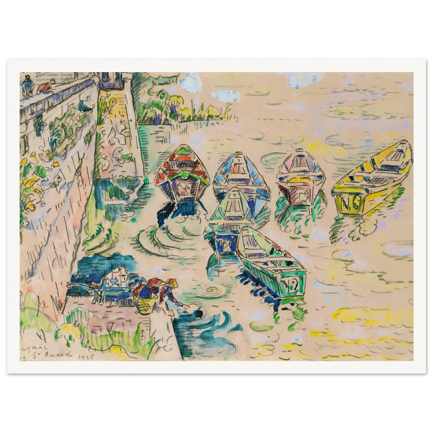 Bourg Saint-Andéo (1926) Art Print | Paul Signac-Quipham Collections
