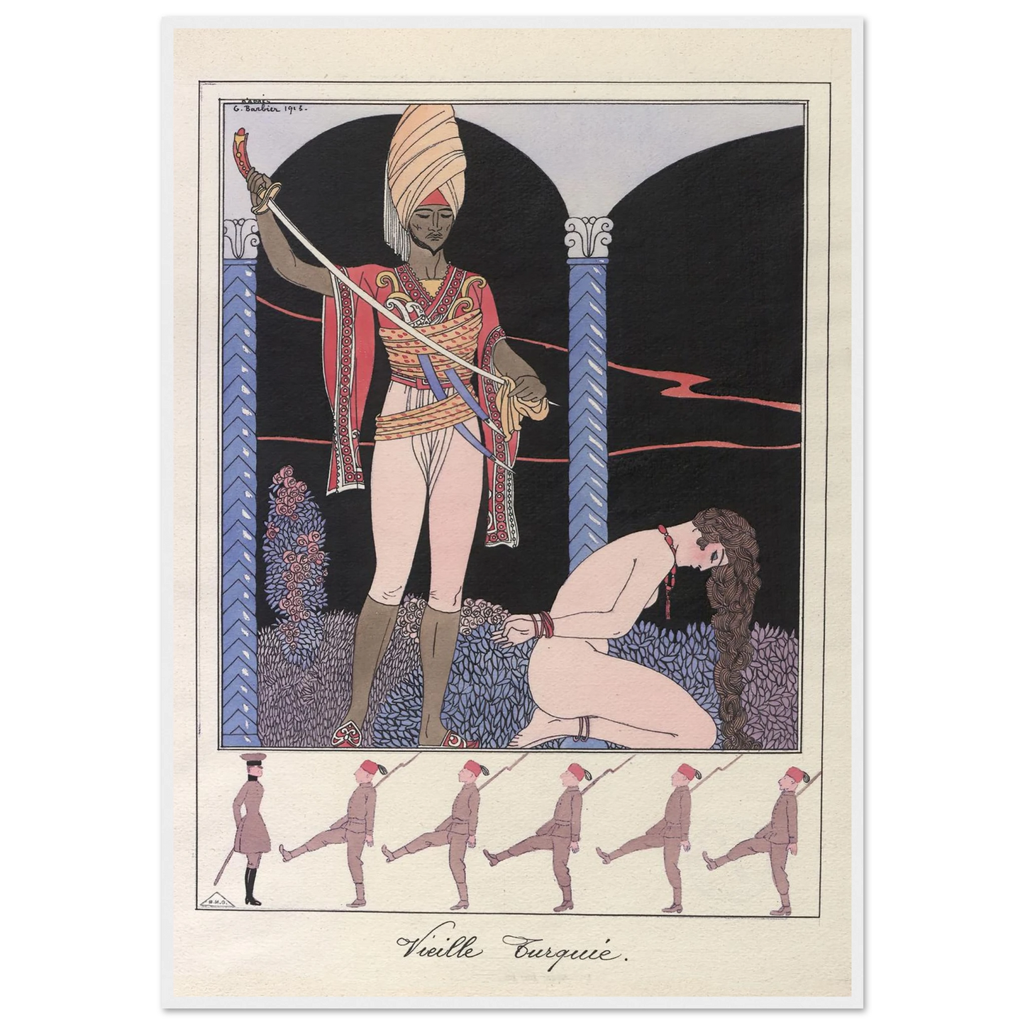 Vieille Turquie (L’exécution) (1915) Art Print | George Barbier-Quipham Collections