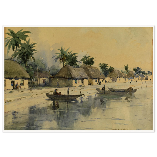 Indian Village, Cozumel Island, Yucatan Art Print | William Henry Holmes-Quipham Collections