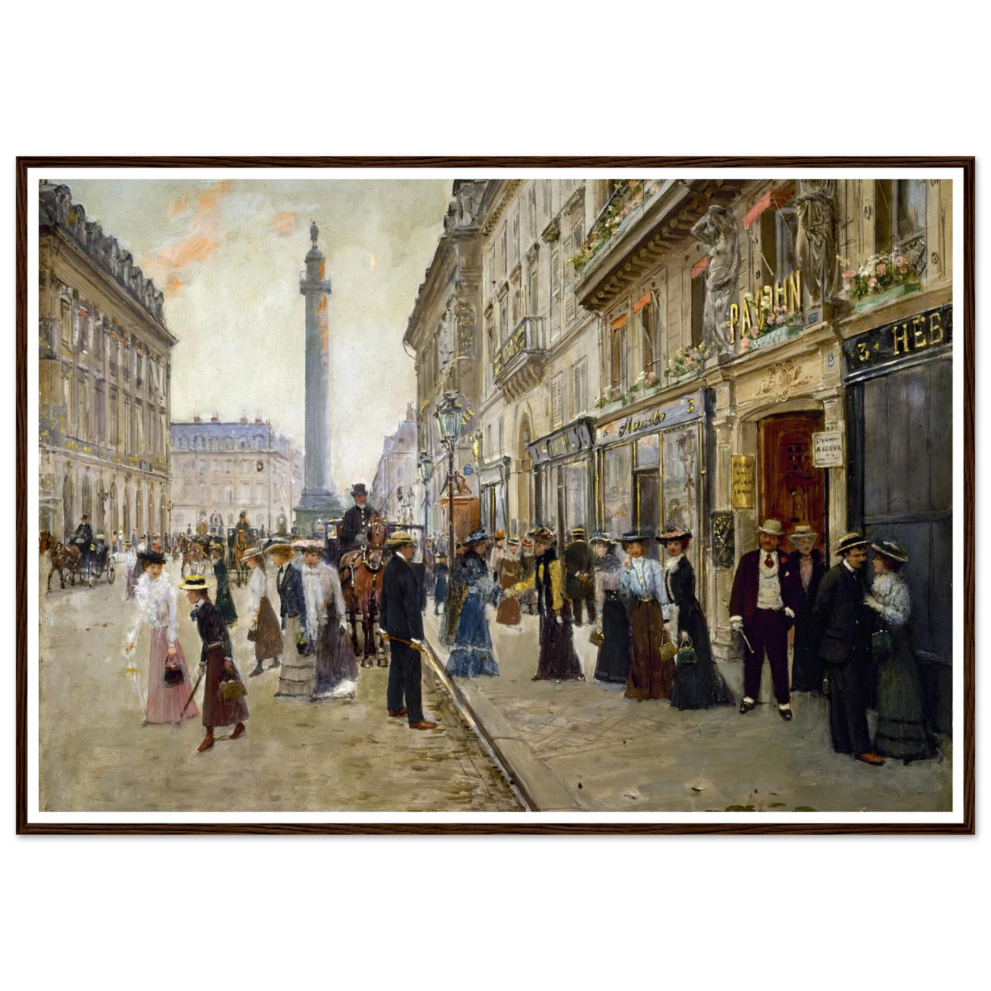 Sortie des ouvrières de la maison Paquin (1900) Art Print | Jean Beraud-Quipham Collections
