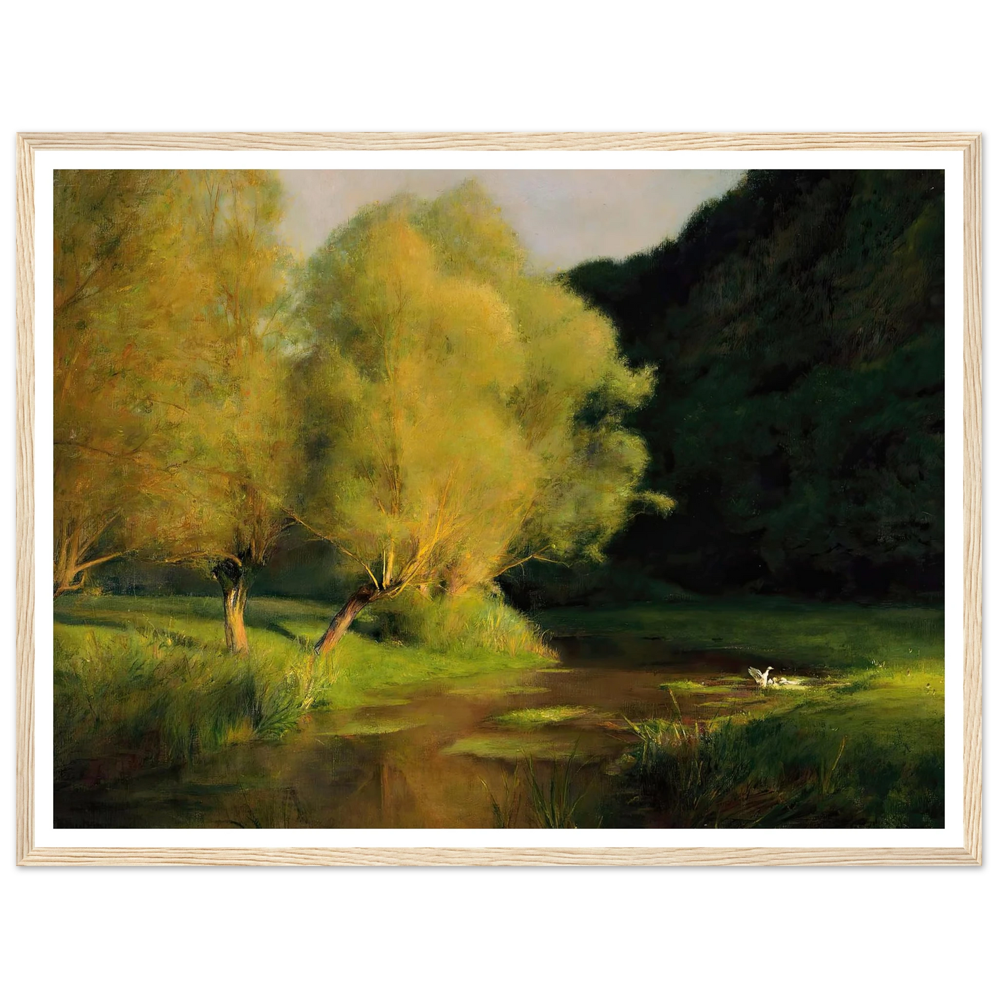Willows by a Stream (1908) Art Print | Pascal Adolphe Jean Dagnan Bouveret-Quipham Collections