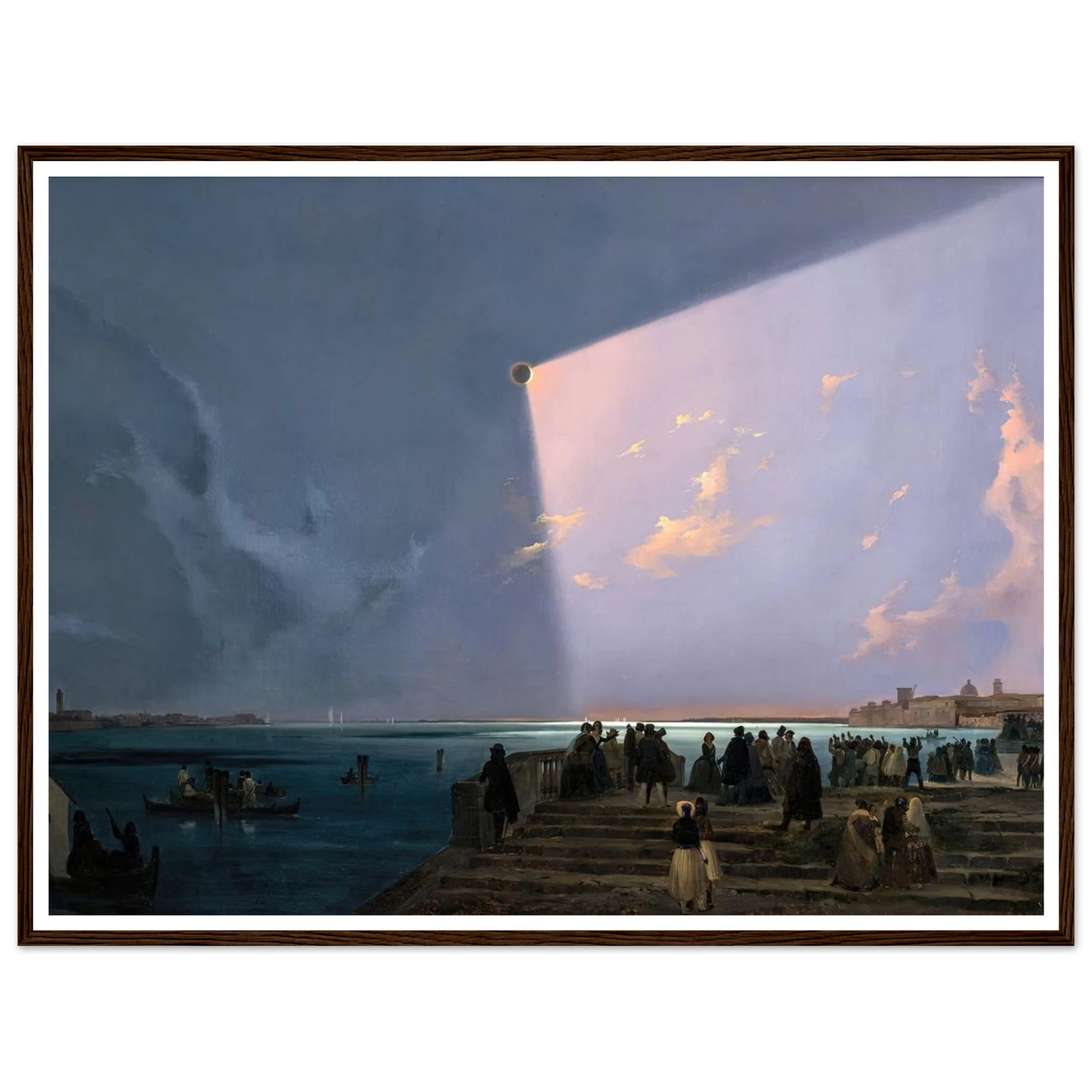 The Eclipse of the Sun in Venice, July 6, 1842 (1800s) Art Print | Ippolito Caffi-Quipham Collections