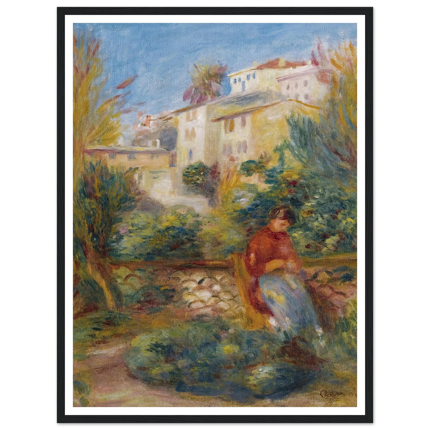La Terrasse À Cagnes (circa 1908) Art Print | Pierre Auguste Renoir-Quipham Collections