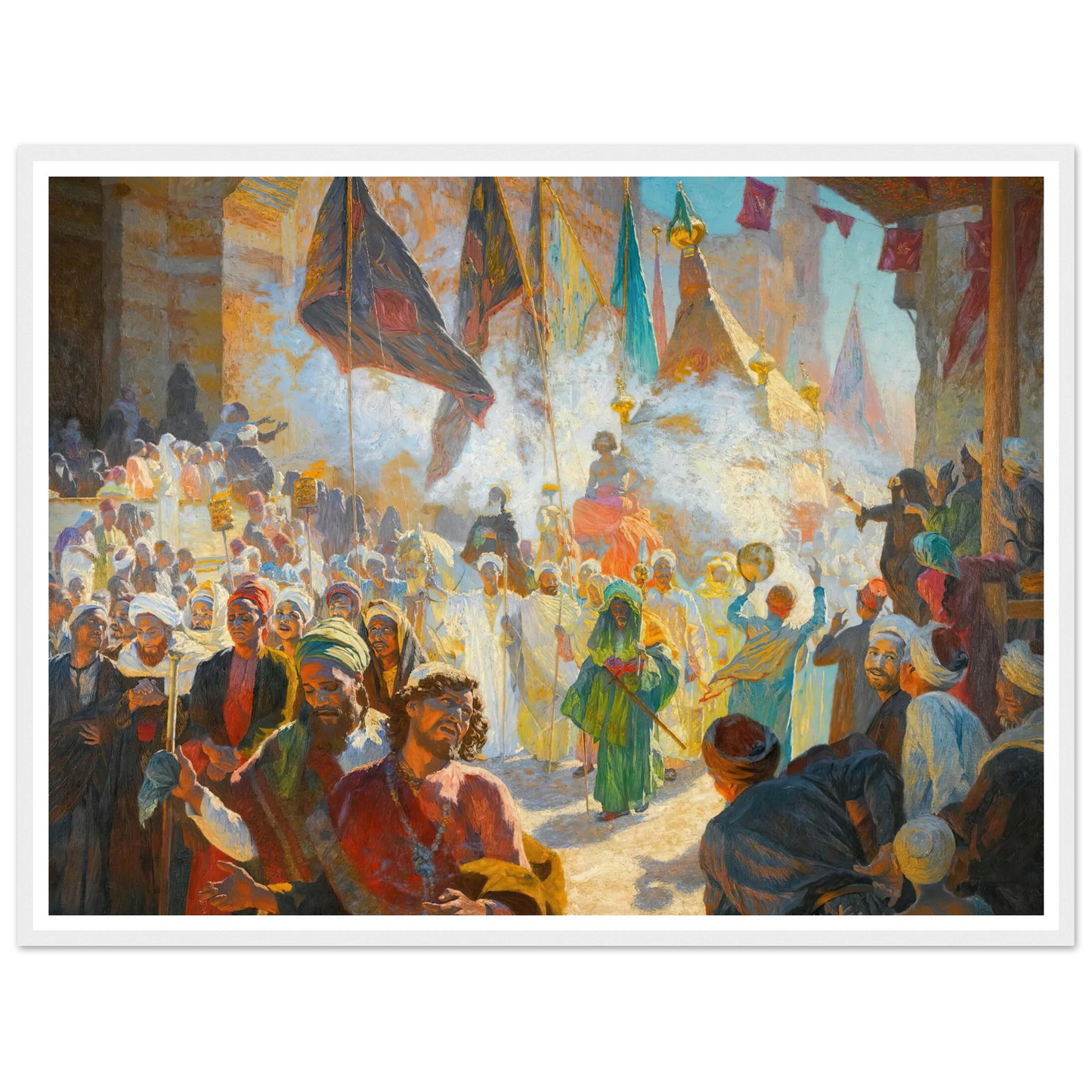 The Procession Of The Mahmal Through The Streets Of Cairo Art Print | Ludwig Deutsch-Quipham Collections