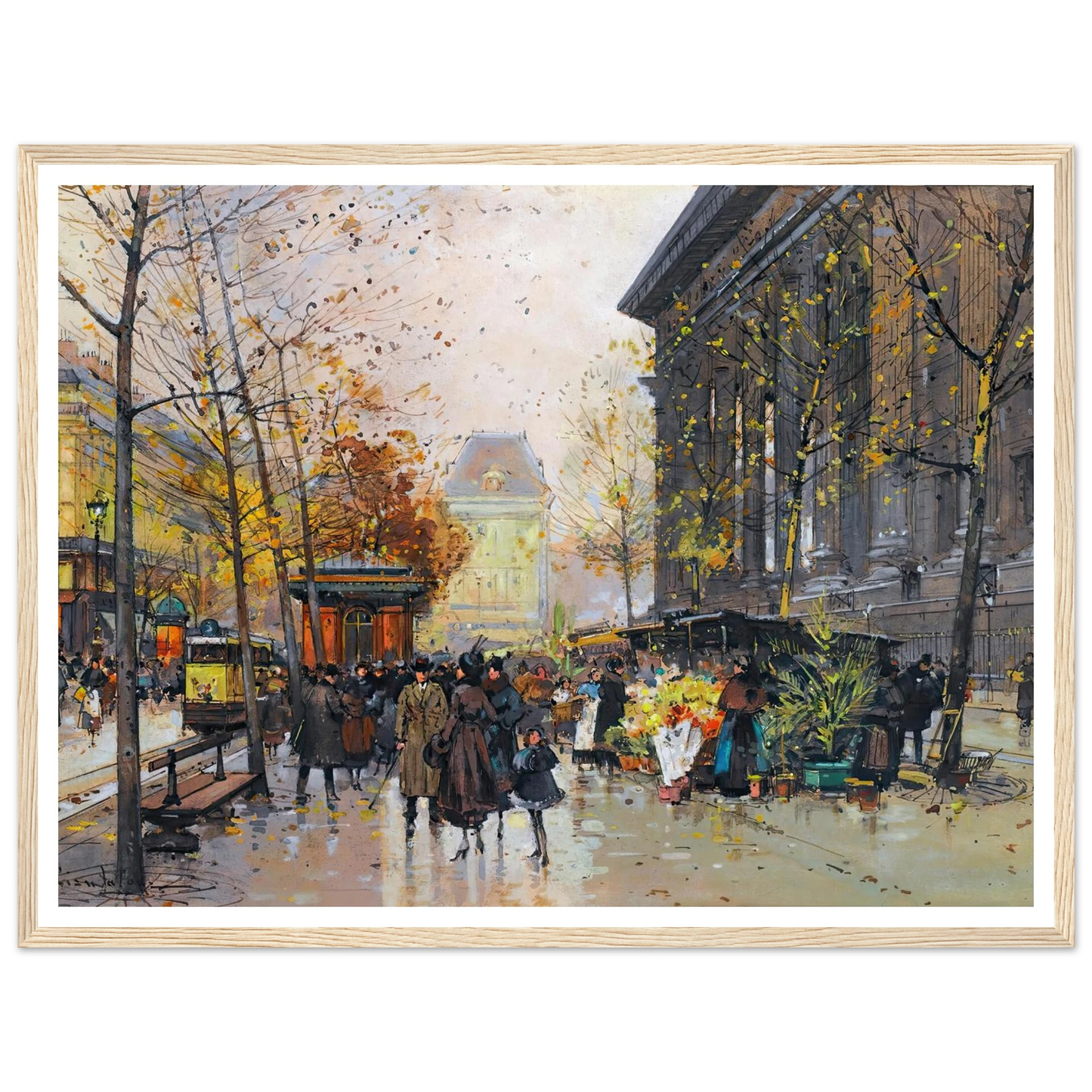Le Marché Aux Fleurs, La Madeleine Art Print | Eugene Galien Laloue-Quipham Collections