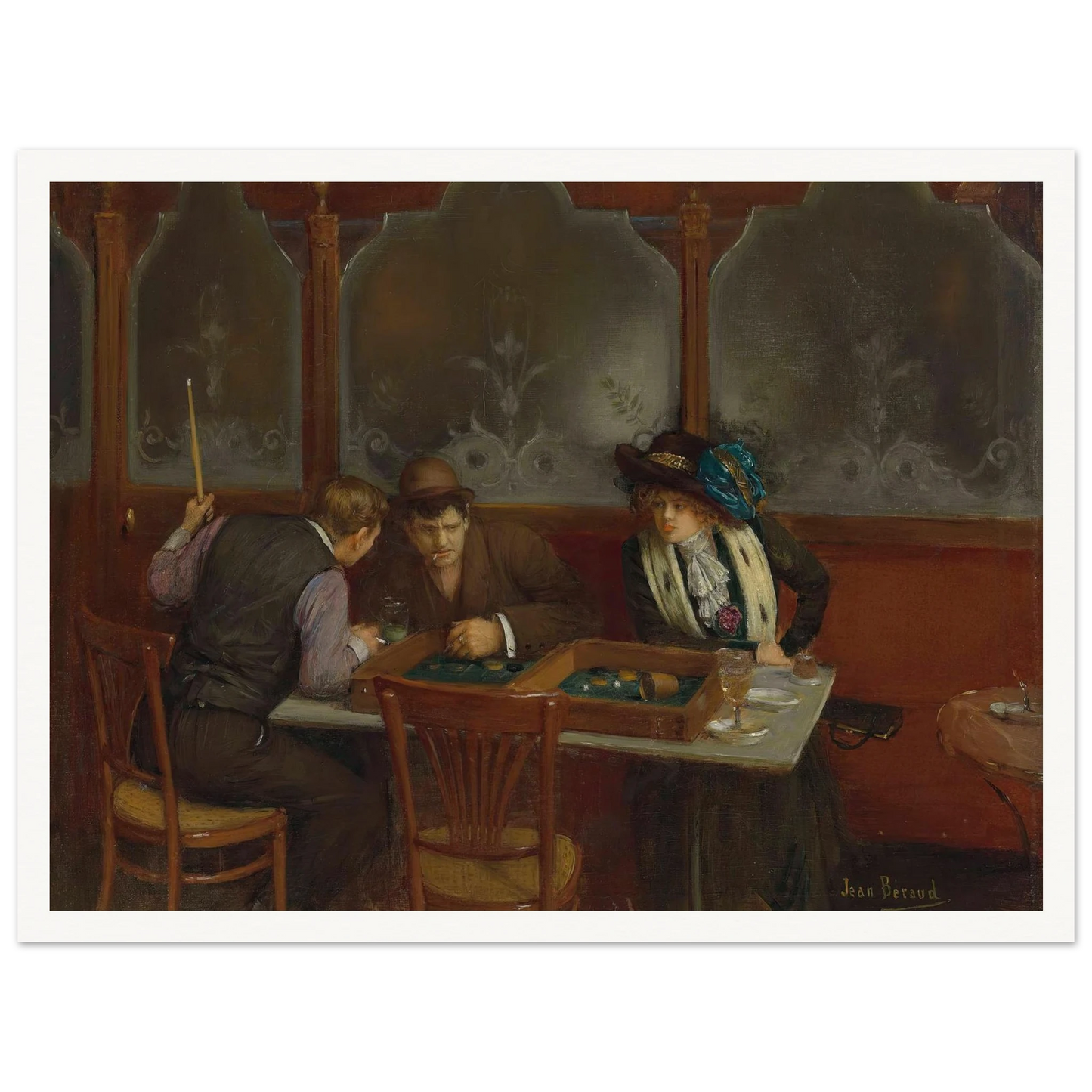 Au café Art Print | Jean Beraud-Quipham Collections