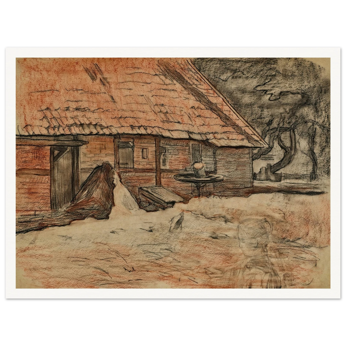 Zijaanzicht van een boerderij bij Winterswijk (circa 1898-1899) Art Print | Piet Mondrian-Quipham Collections