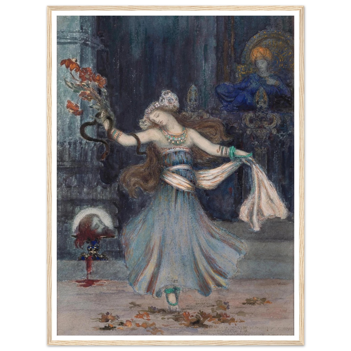 Salomé Dancing Before the Head of St. John the Baptist (mid to late 19th century) Art Print | Gustave Moreau-Quipham Collections