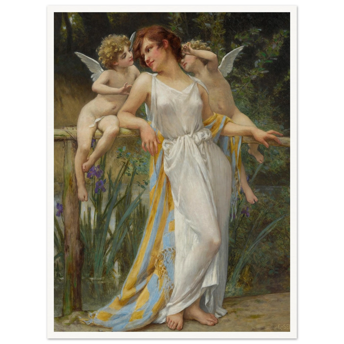 Psyche With Putti Art Print | Guillaume Seignac-Quipham Collections