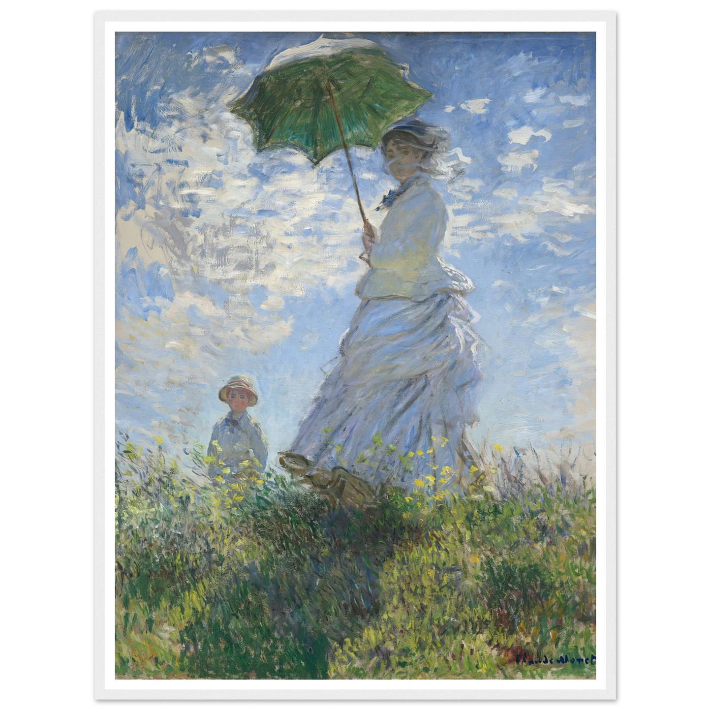 Woman with a Parasol – Madame Monet and Her Son (1875) Art Print | Claude Monet-Quipham Collections