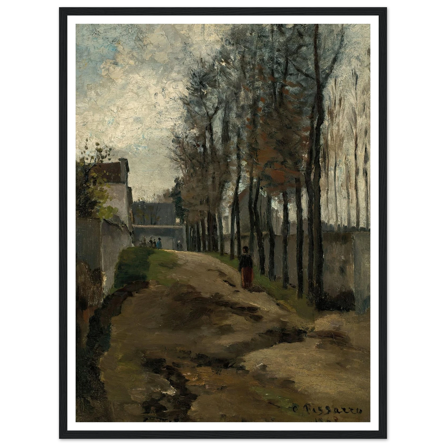 Le Chemin, paysage hivernal (1862) Art Print | Camille Pissarro-Quipham Collections