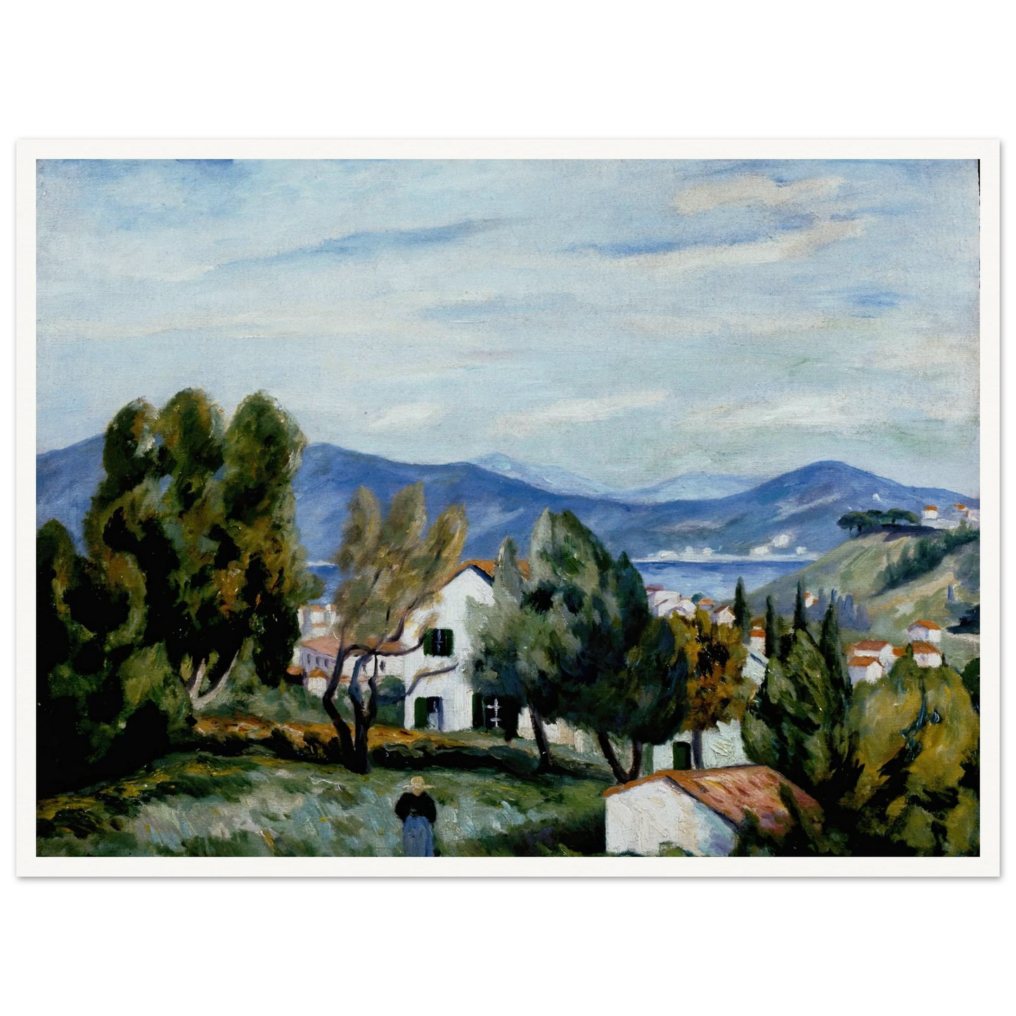 Saint Tropez vu de la Maison de Vildrac Art Print | Henri Manguin-Quipham Collections