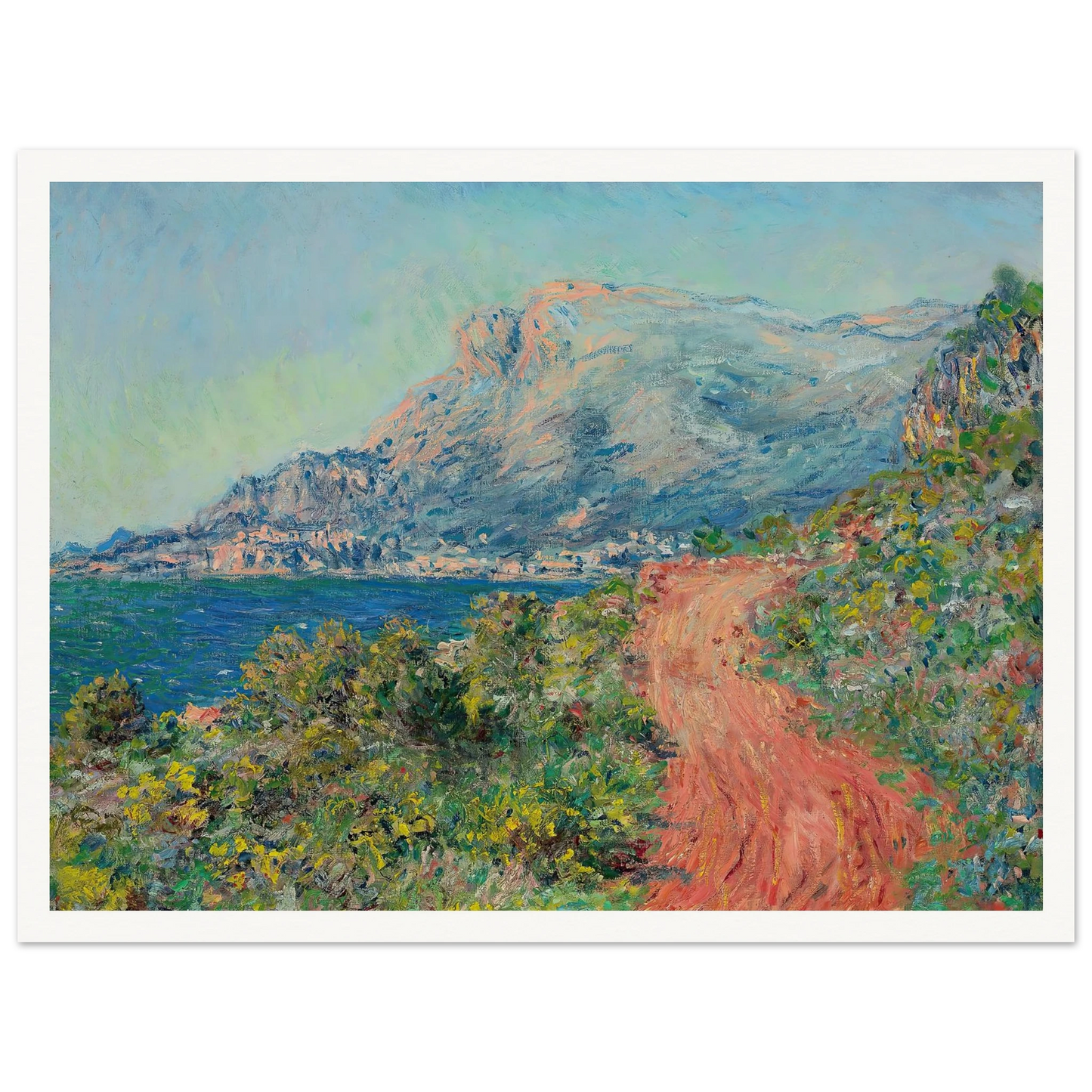 La route rouge près de Menton (1884) Art Print | Claude Monet-Quipham Collections