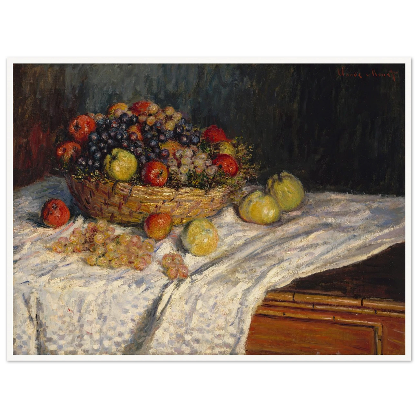 Apples and Grapes (1879-1880) Art Print | Claude Monet-Quipham Collections