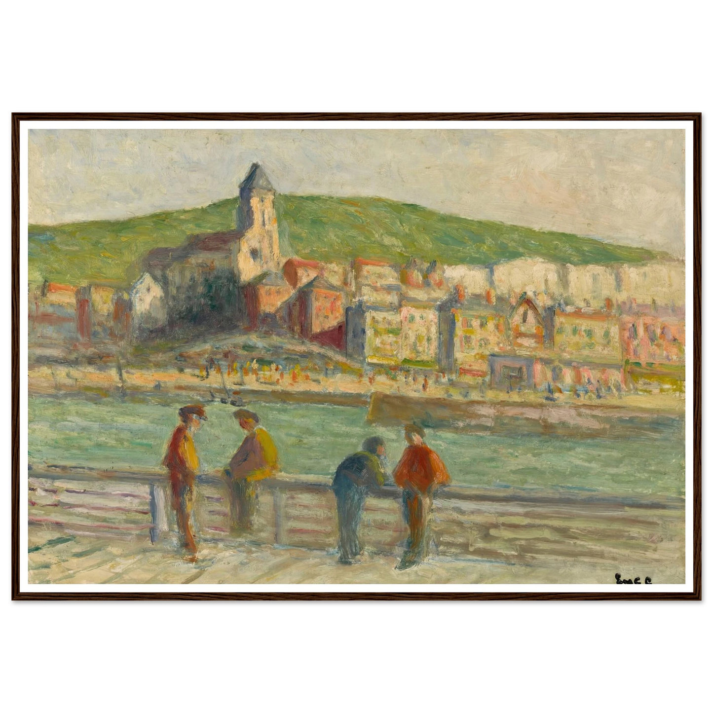 Le treport, sur le quai (circa 1934) Art Print | Maximilien Luce-Quipham Collections