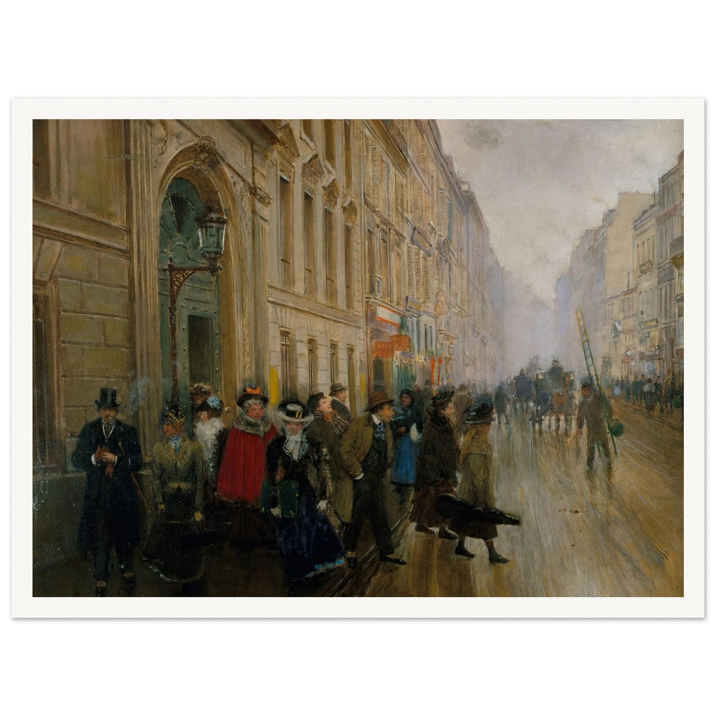 La sortie du conservatoire de musique (1899) Art Print | Jean Beraud-Quipham Collections