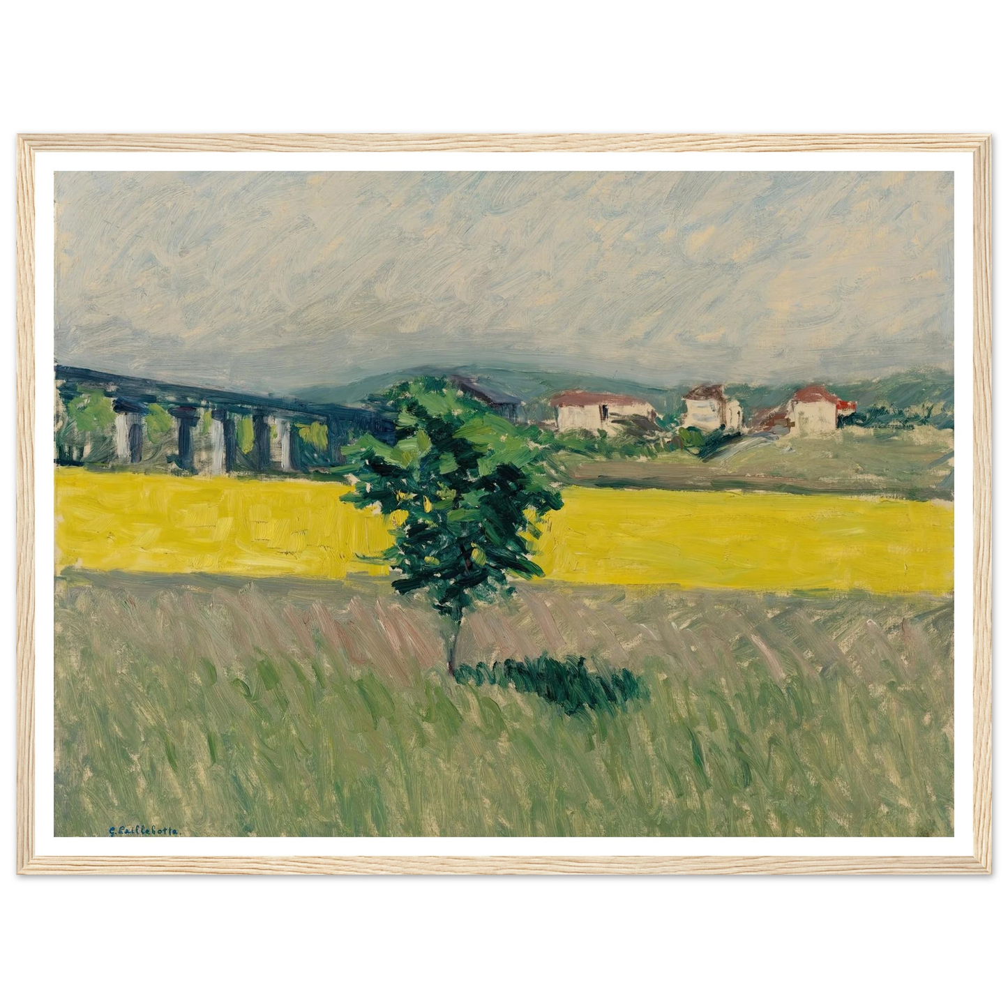 Prairie Au Pont D’argenteuil Art Print | Gustave Caillebotte-Quipham Collections