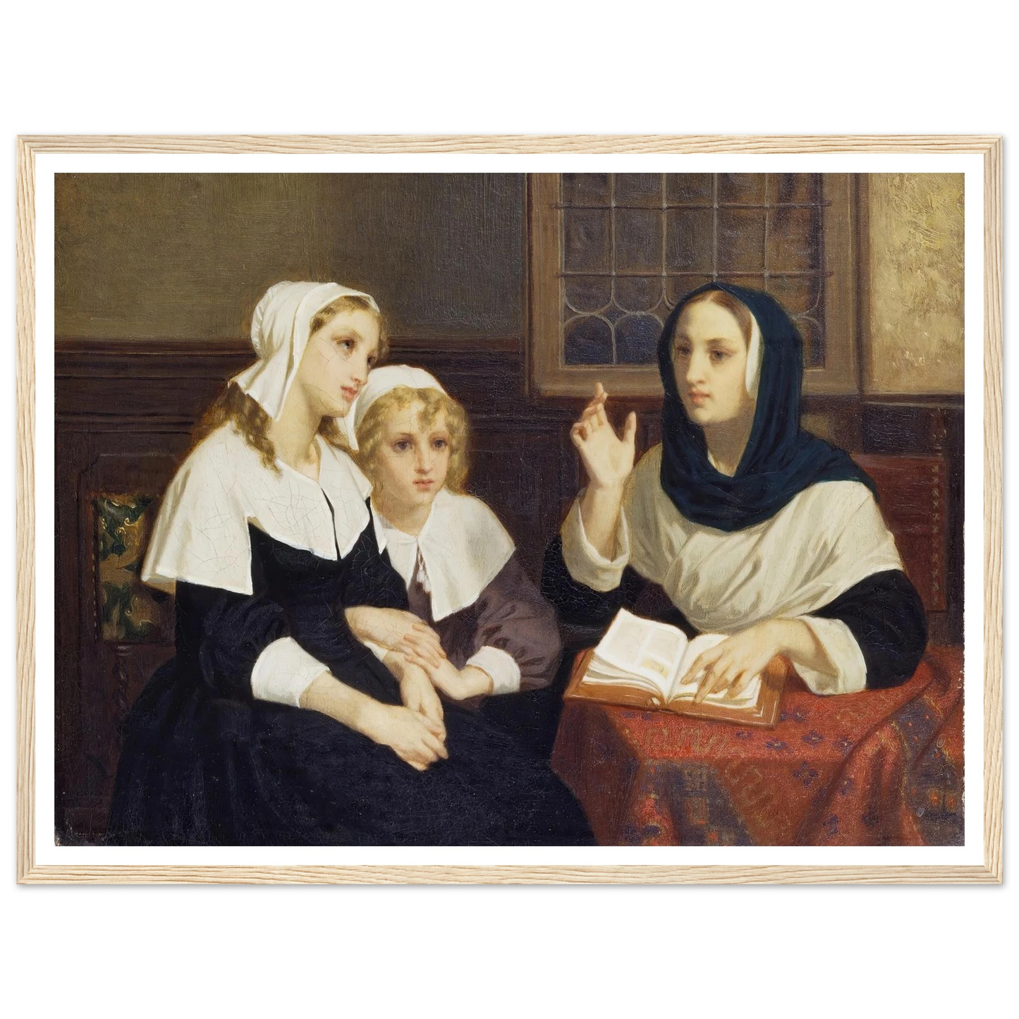Reading the Bible (c. 1859) Art Print | Hugues Merle-Quipham Collections